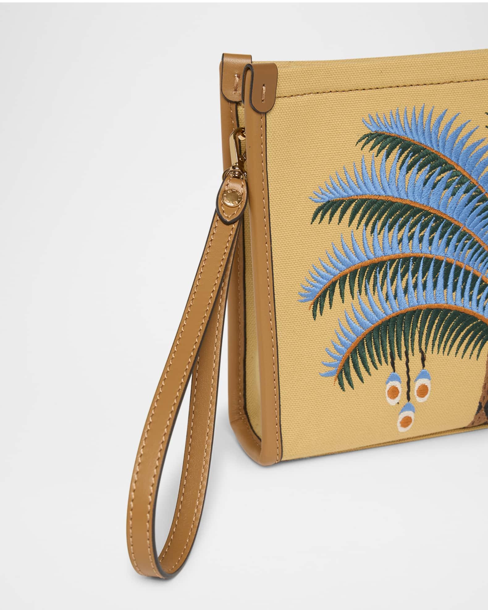 Embroidered Canvas Pouch Bag Product Image