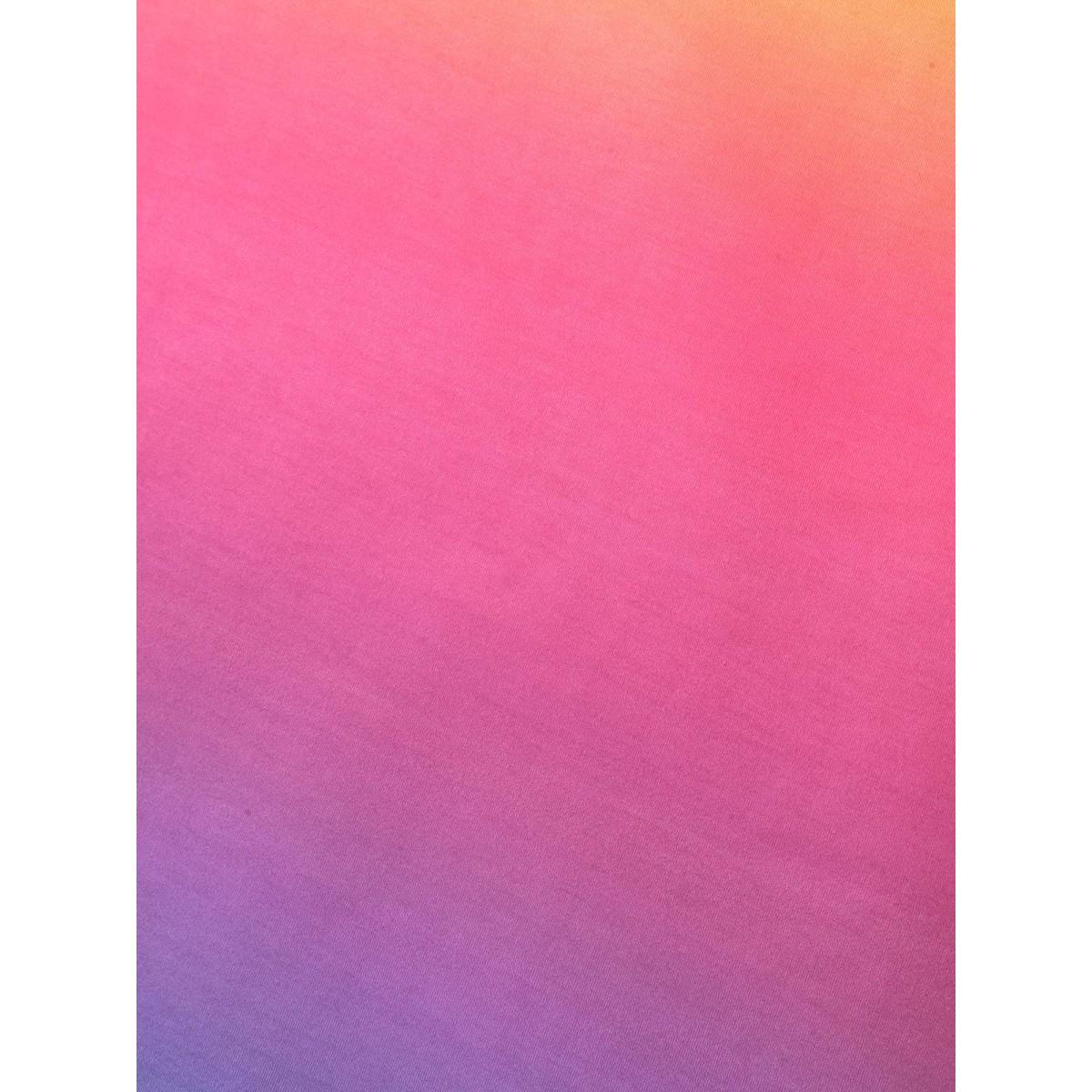 Plus Size Ombre Gradient Crew Neck Curvy T-Shirt Multicolor Women Playful Non Round Neck Casual T-shirts BloomChic 18-20/2X Product Image