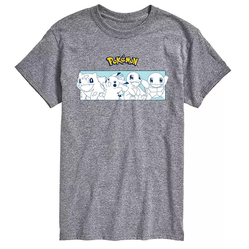 Men's Pokemon Starters Stripe Graphic Tee,  Product Image