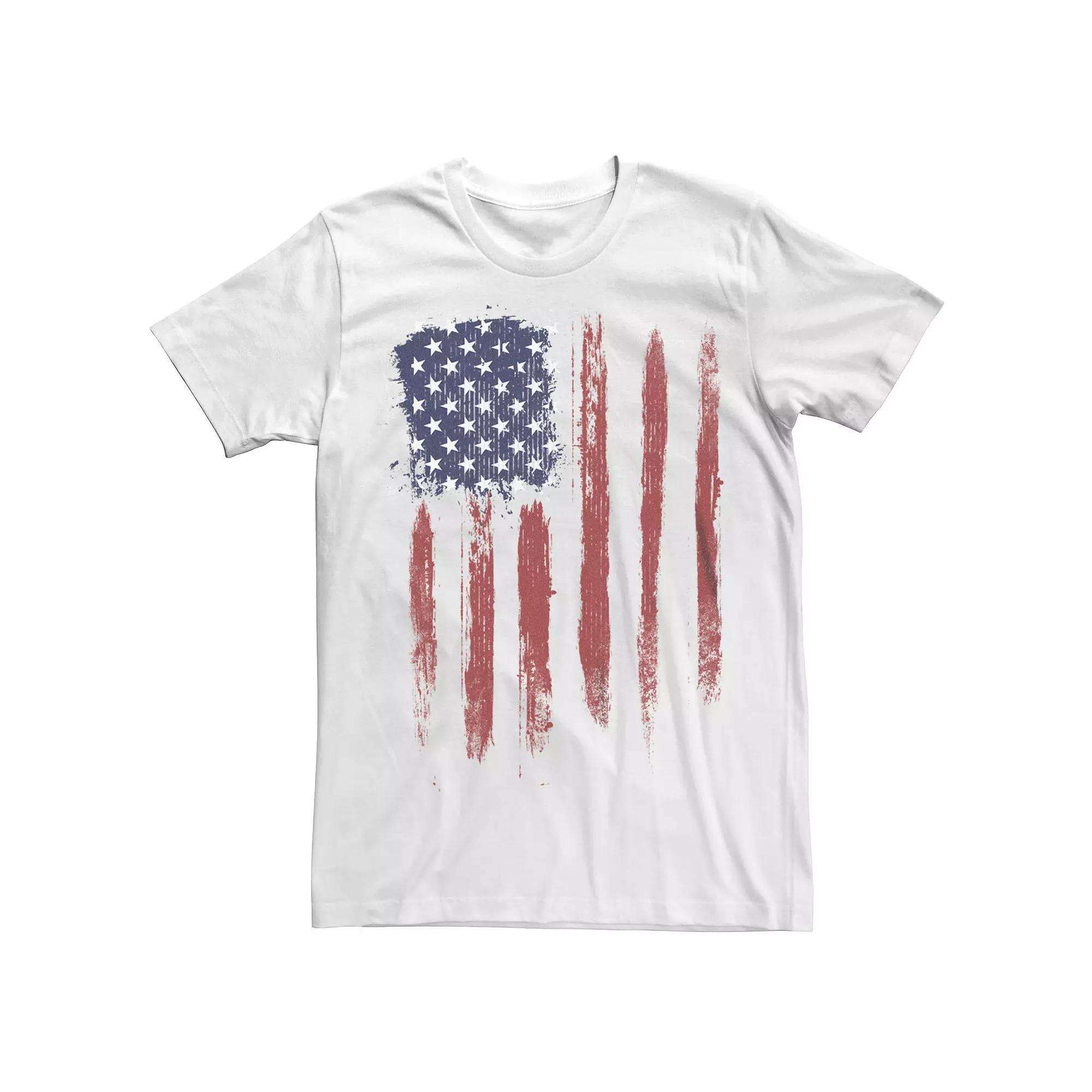 Men's USA Flag Grunge Graphic Tee,  Product Image