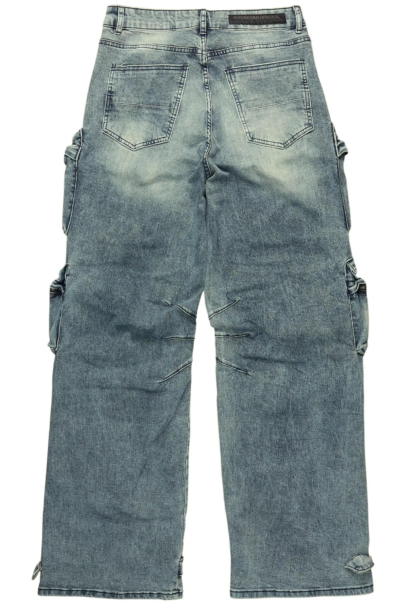 Lenz Blue Baggy Fit Jean Male Product Image
