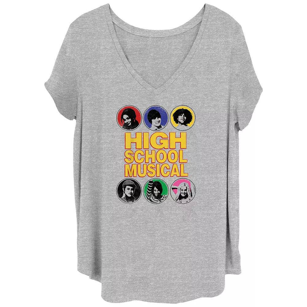 Disney's High School Musical Circles Juniors' Plus Graphic Tee, Women's, Size: 1XL, Grey Gray Product Image