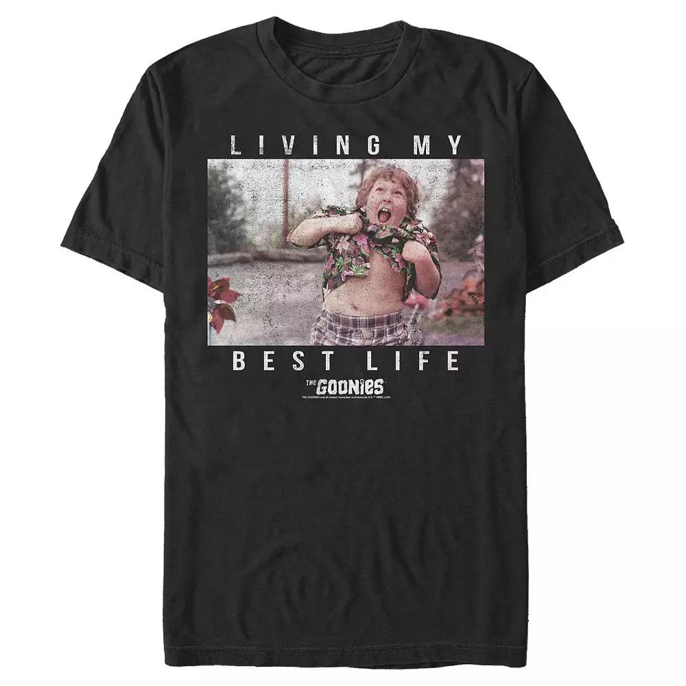 Men's The Goonies Chunk Living My Best Life Graphic Tee, Size: Large, Black Product Image