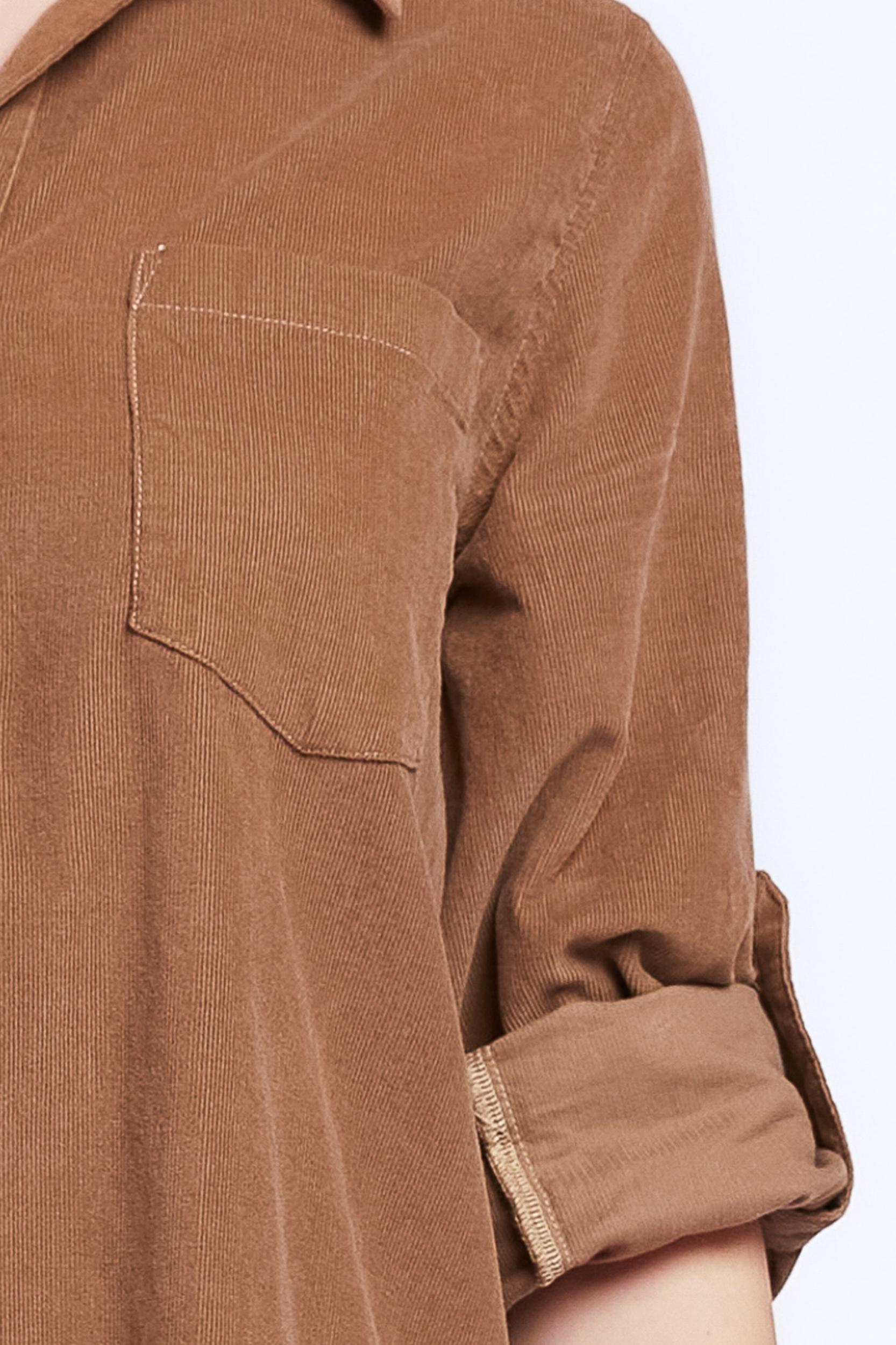 Justice Rolled Tab Sleeve Button Down Midi Dress Flap Chest Pocket Product Image