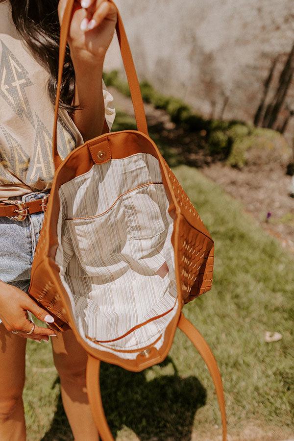 Boston Market Faux Leather Tote In Maple Product Image