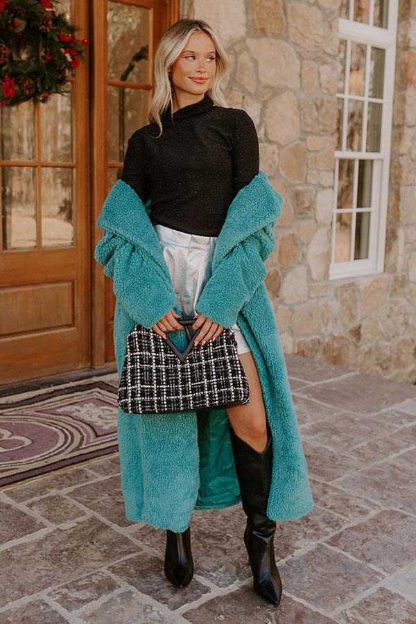 Cue The Sparkle Rhinestone Bodysuit in Black Product Image