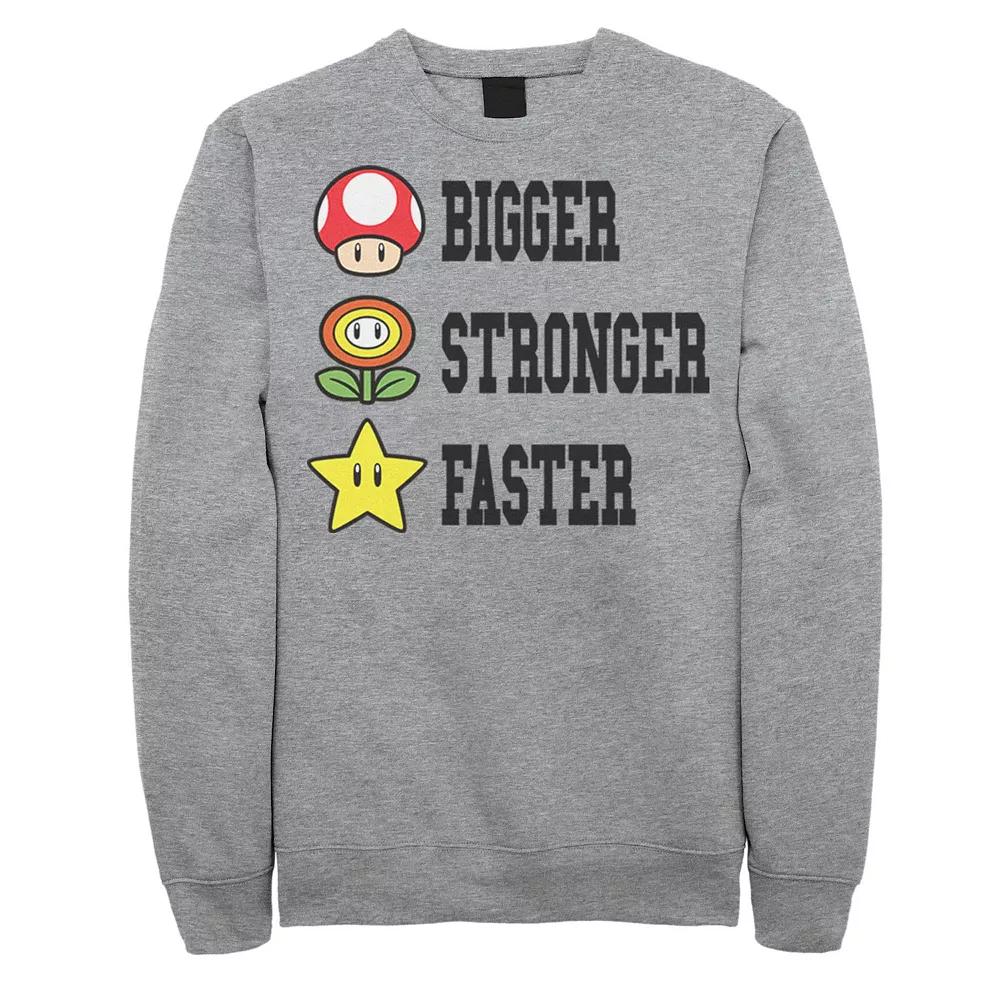 Big & Tall Super Mario Extra Power Elements Graphic Fleece Pullover, Men's,  Product Image