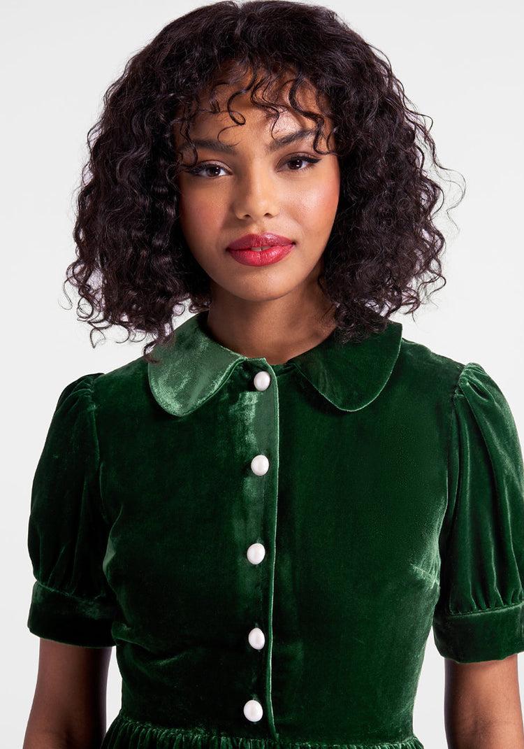 Such A Stunner Velvet Shirt Dress Product Image