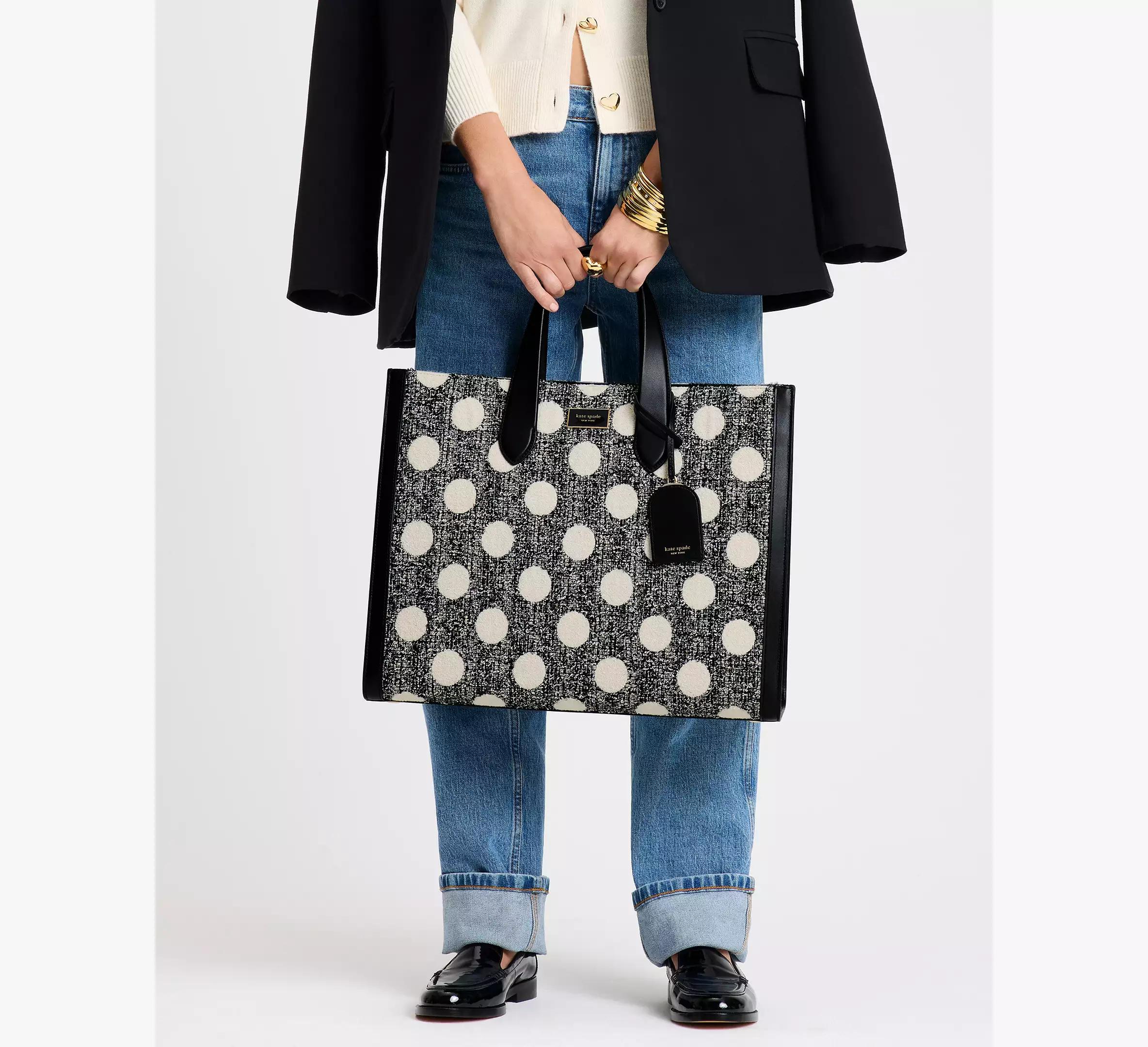 Manhattan Dot Tweed Large Tote Product Image