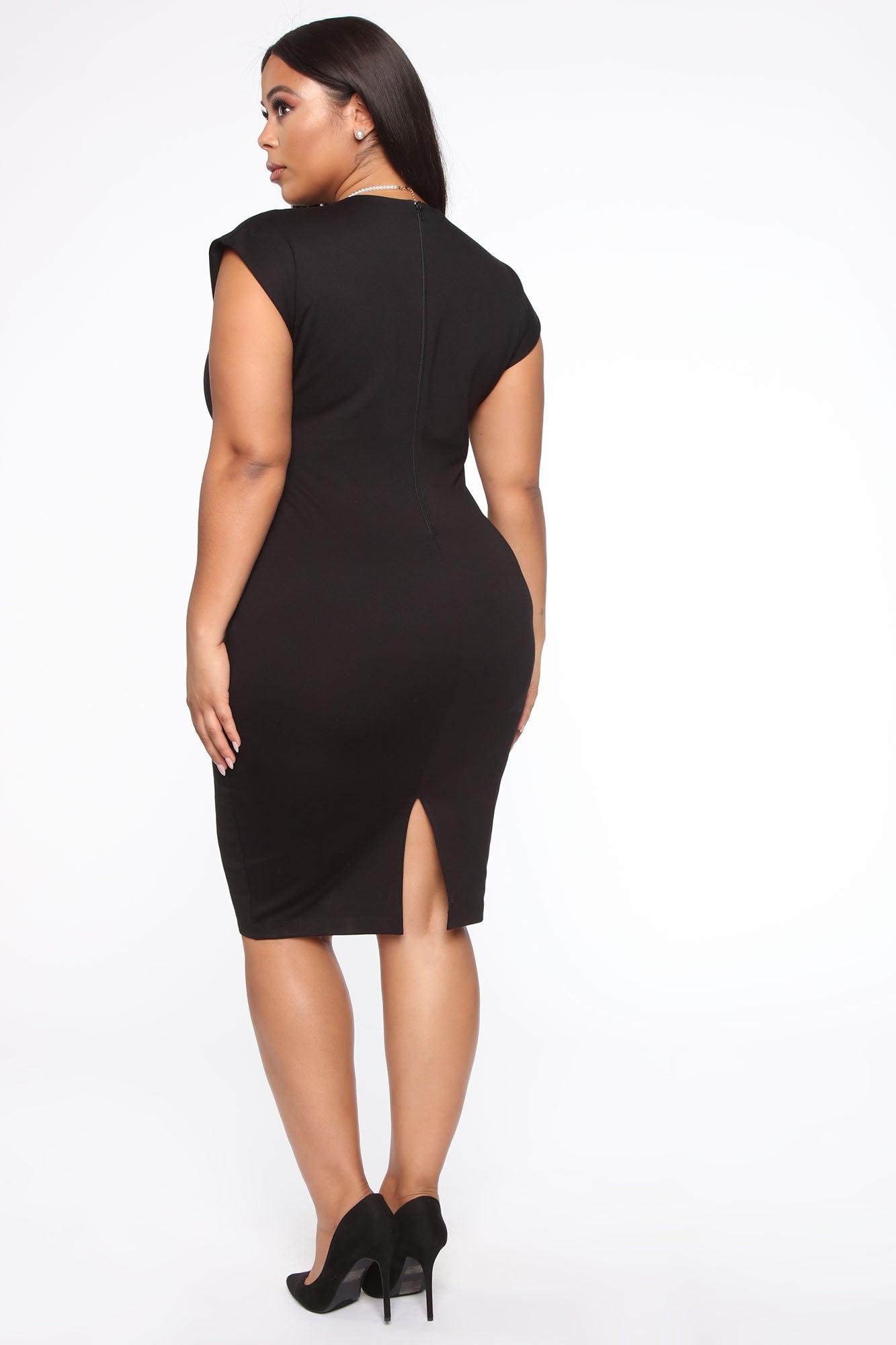 CEO Moves Body Sculpting Midi Dress - Black Product Image
