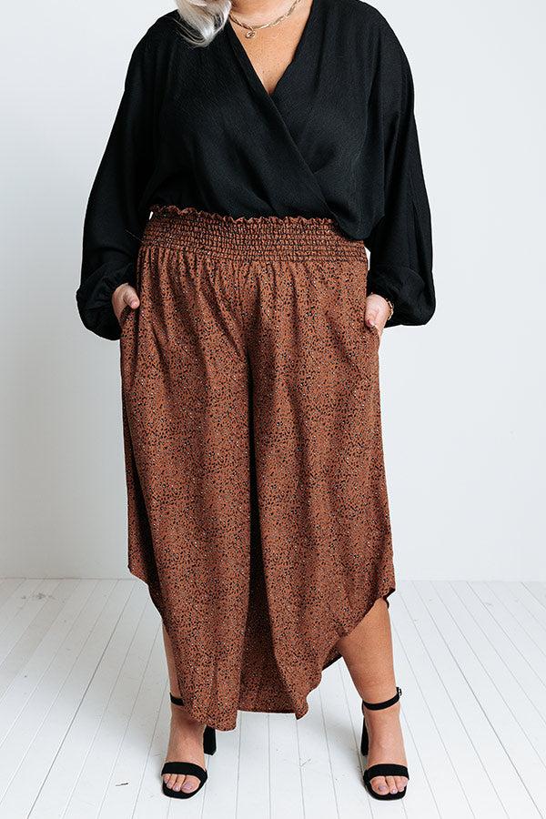 Good Dream Leopard Pants In Cinnamon Curves Product Image