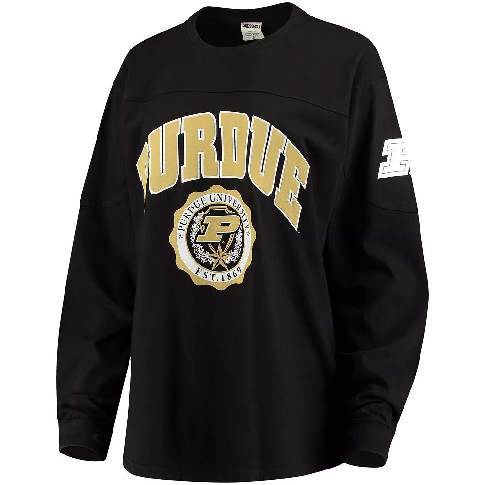 Women's Black Purdue Boilermakers Edith Long Sleeve T-Shirt, Size: Medium Product Image