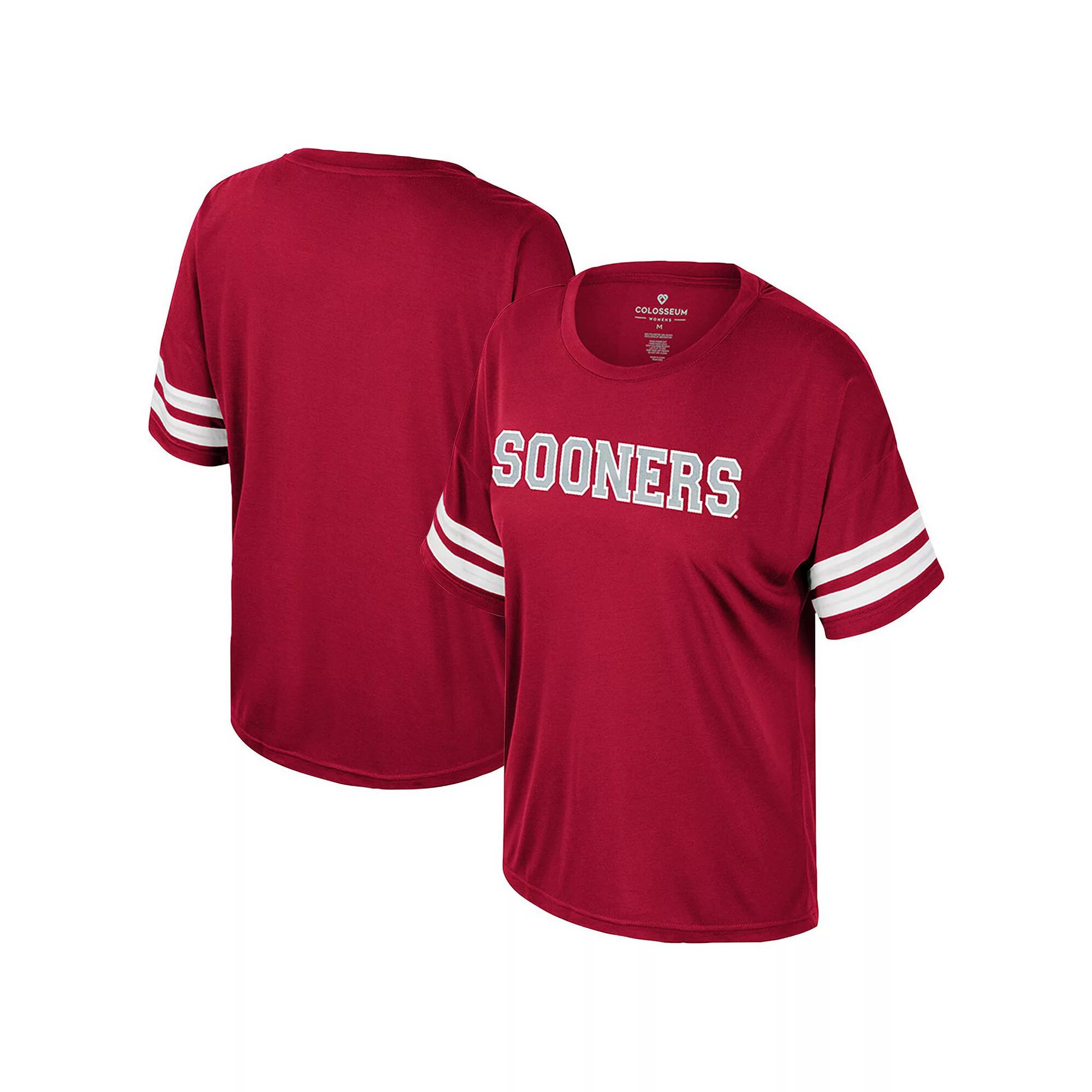 Women's Colosseum  Scarlet Ohio State Buckeyes Treasure Oversized Sequin T-Shirt, Size: Medium, Red Product Image