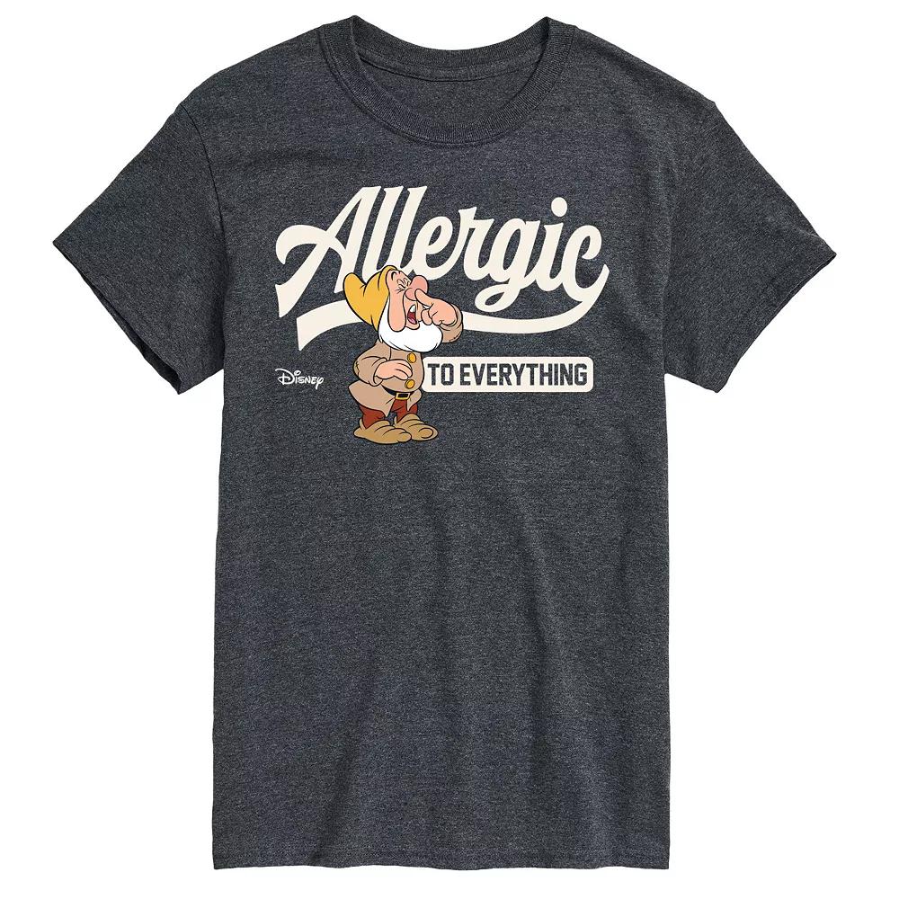 Disney Princess Big & Tall Allergic To Everything Graphic Tee, Men's,  Product Image