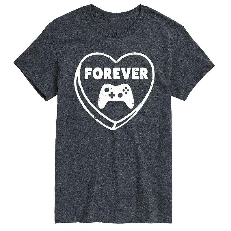 Men's Forever Heart Video Games Graphic Tee,  Product Image