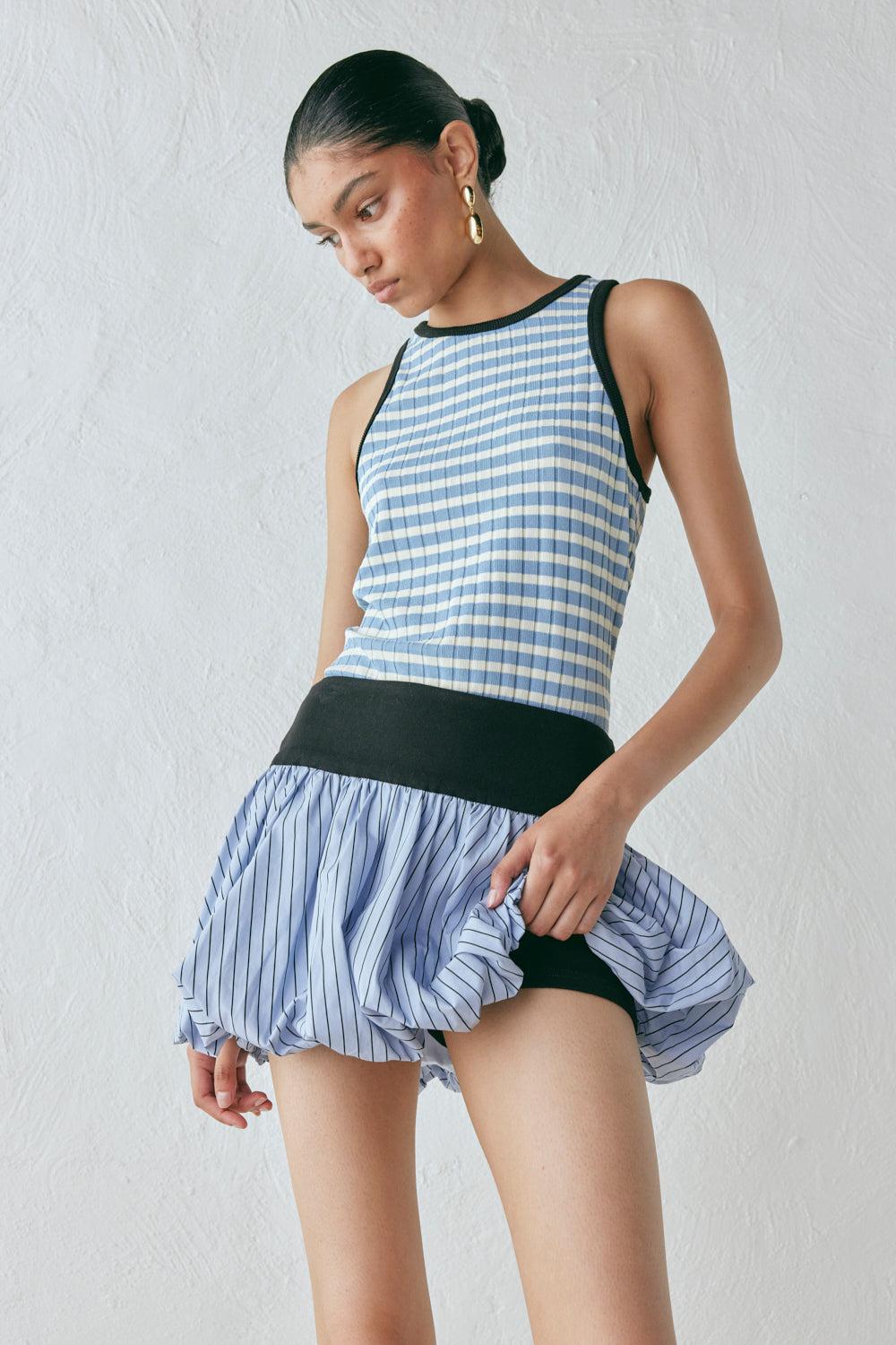 Remy Skort Blue Stripe Product Image