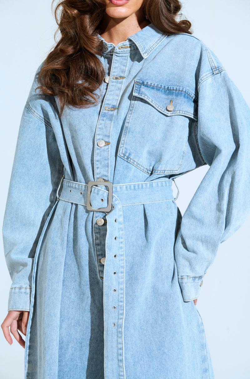 NOT TODAY EXTREME OVERSIZED DENIM JUMPSUIT Product Image