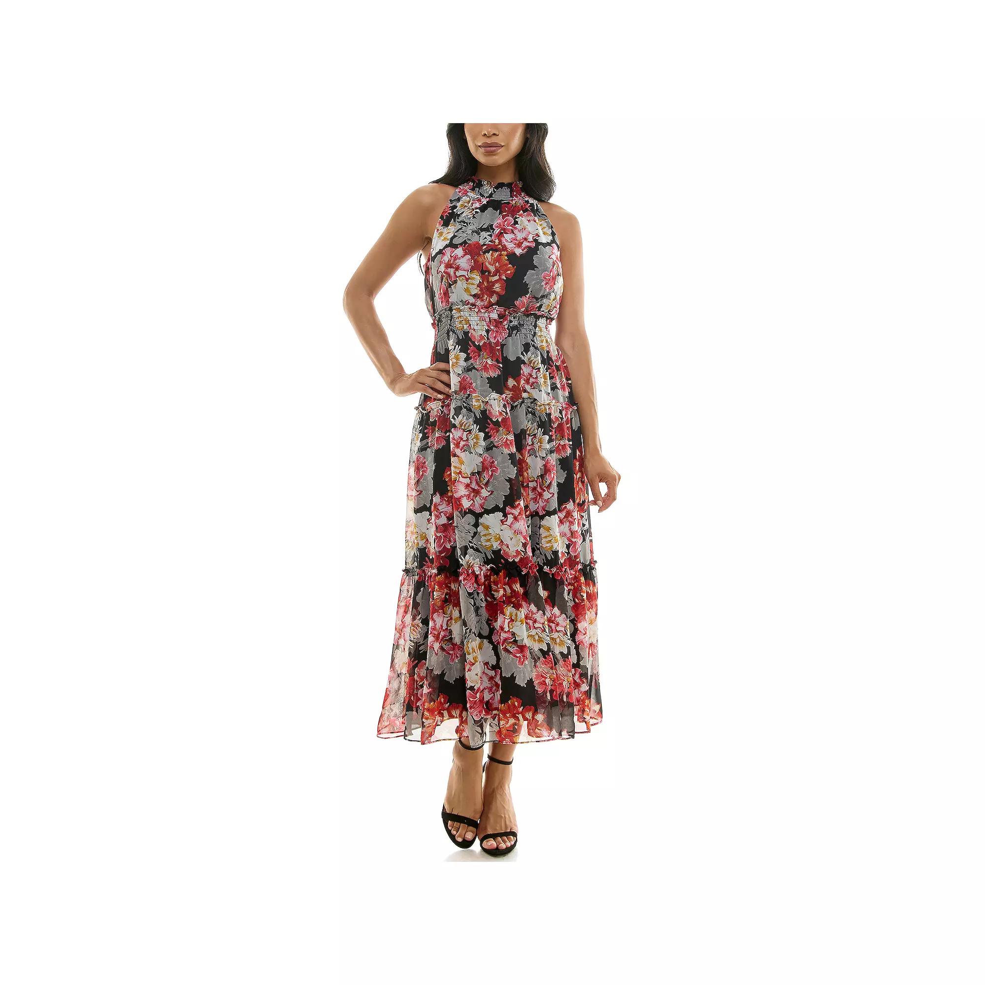 Women's Nina Leonard Maxi Tiered Dress,  Product Image