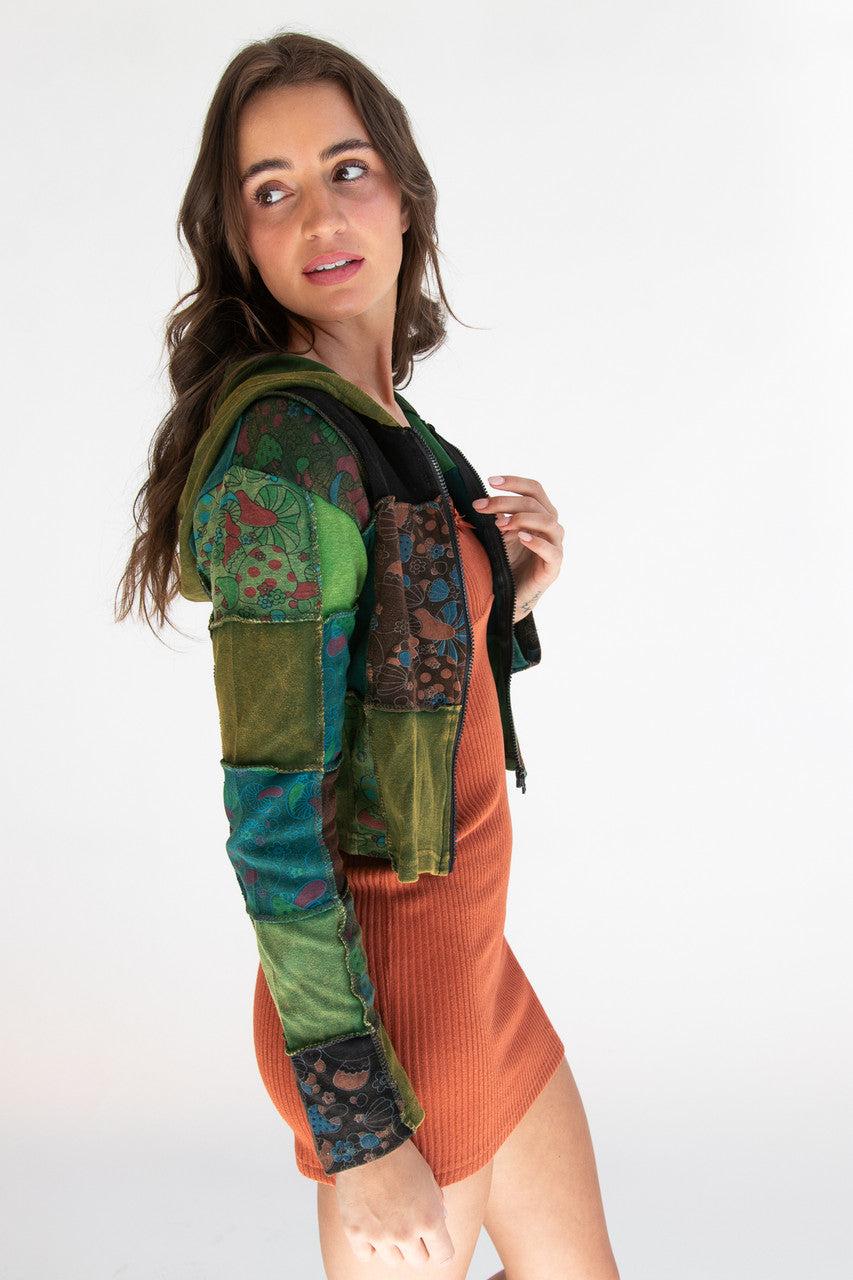 Mushroom Patchwork Hoodie Product Image