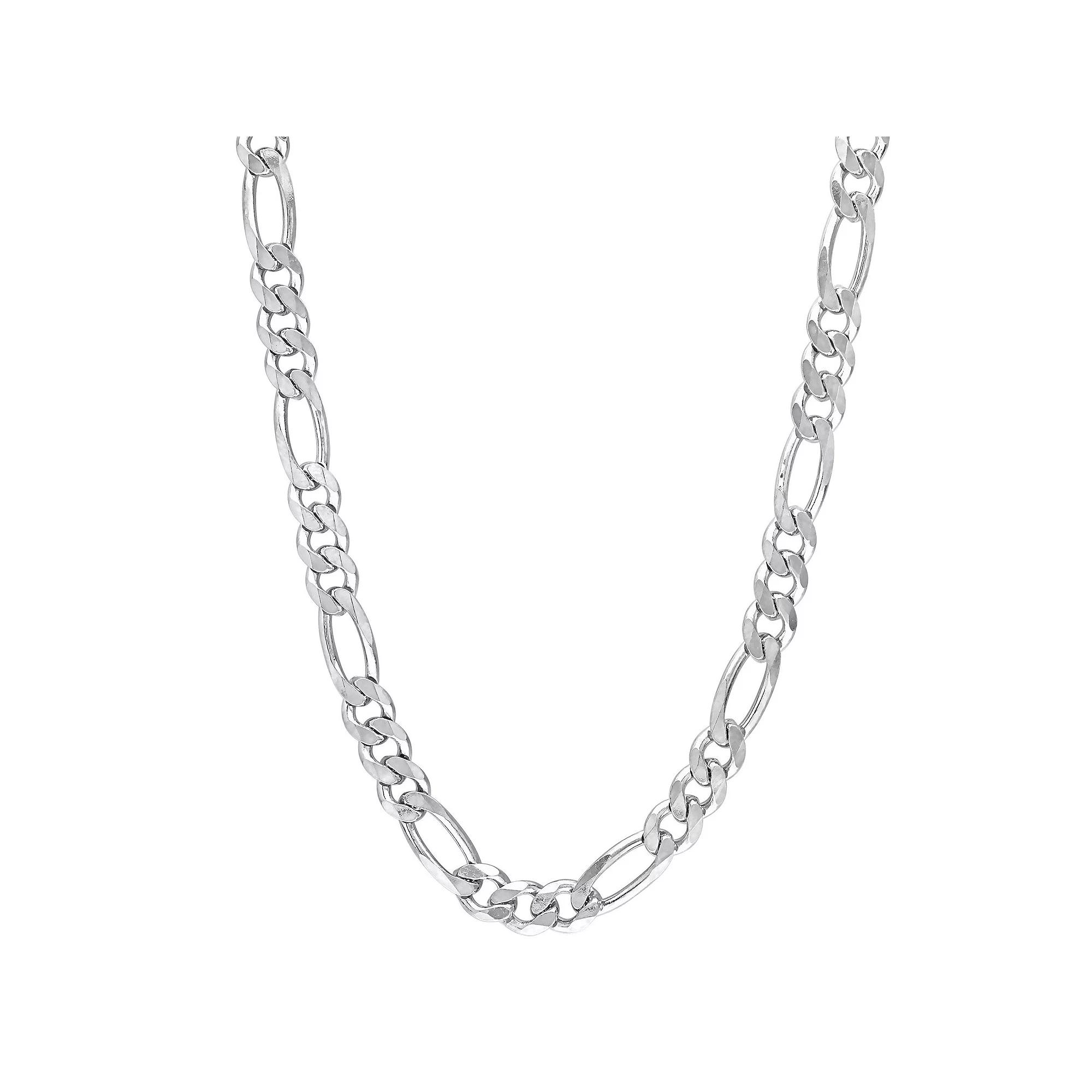 Stella Grace Sterling Silver Figaro Chain Necklace, Womens Product Image