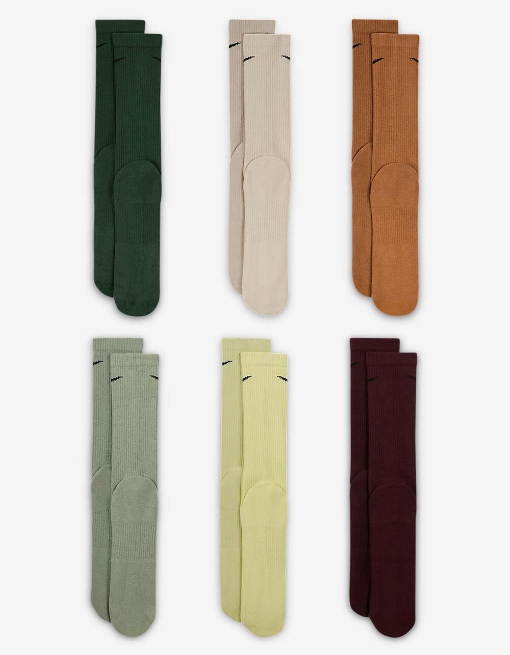 NIKE Everyday Plus Cushioned 6 Pack Crew Socks - CORAL COMBO Product Image