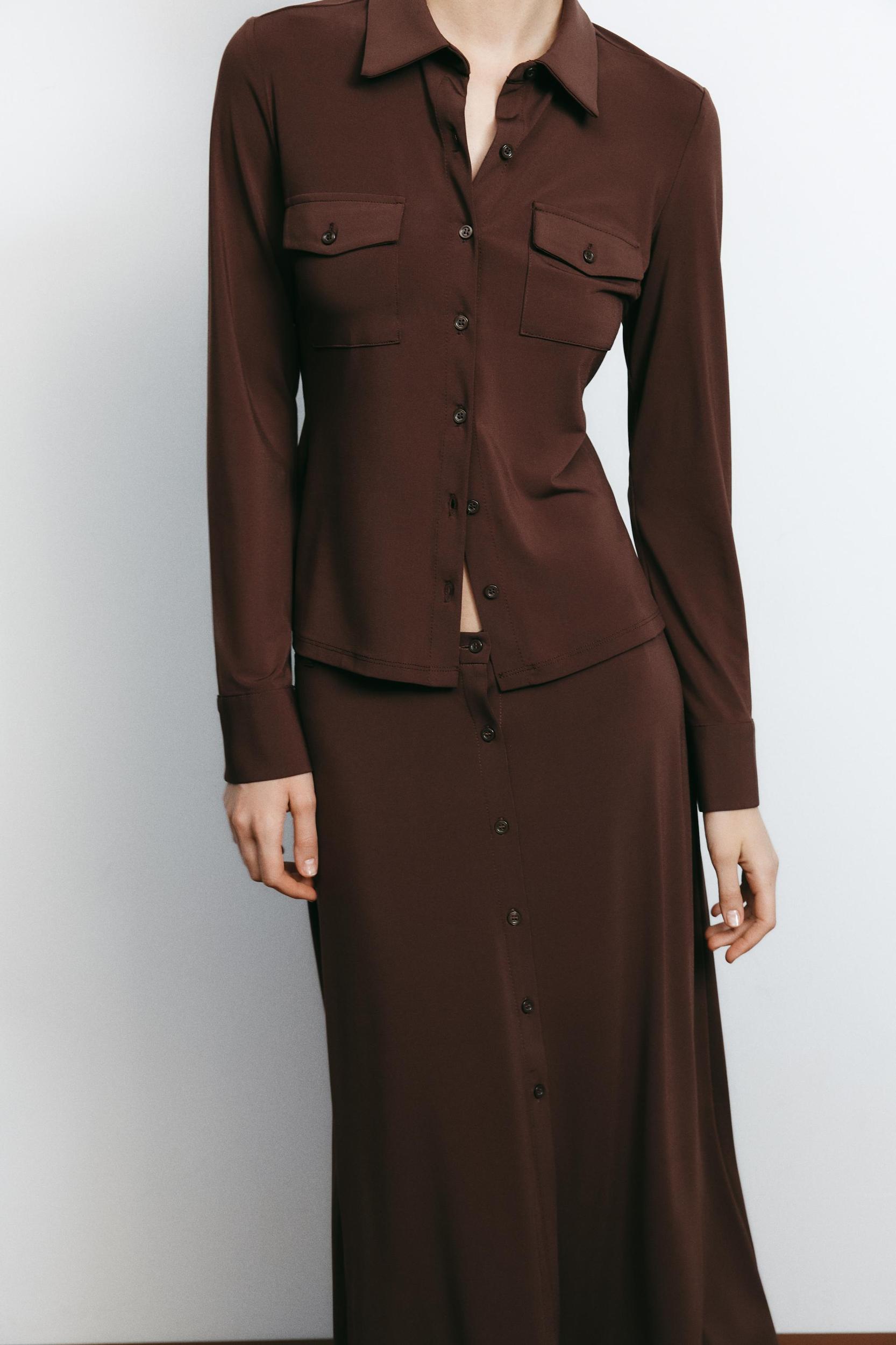 MIDI SKIRT WITH BUTTONS Product Image