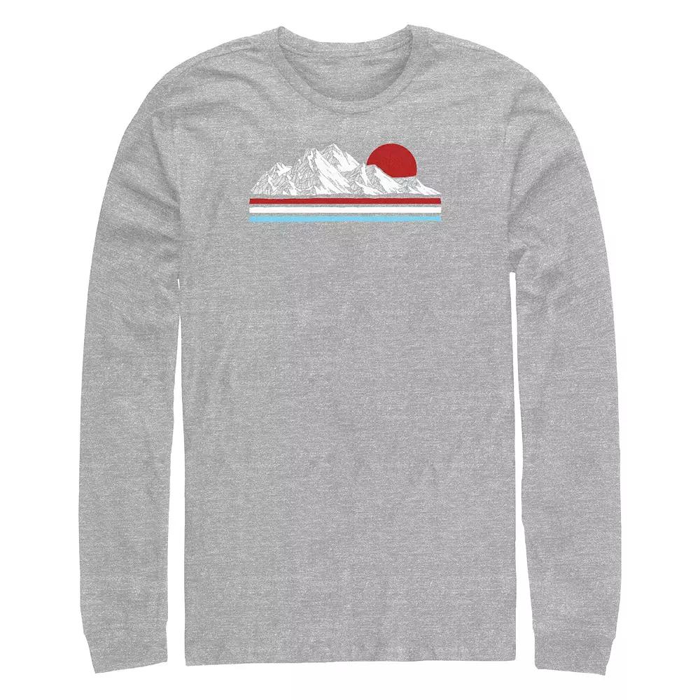 Big & Tall Snowy Mountains Long Sleeve Graphic Tee, Men's,  Product Image