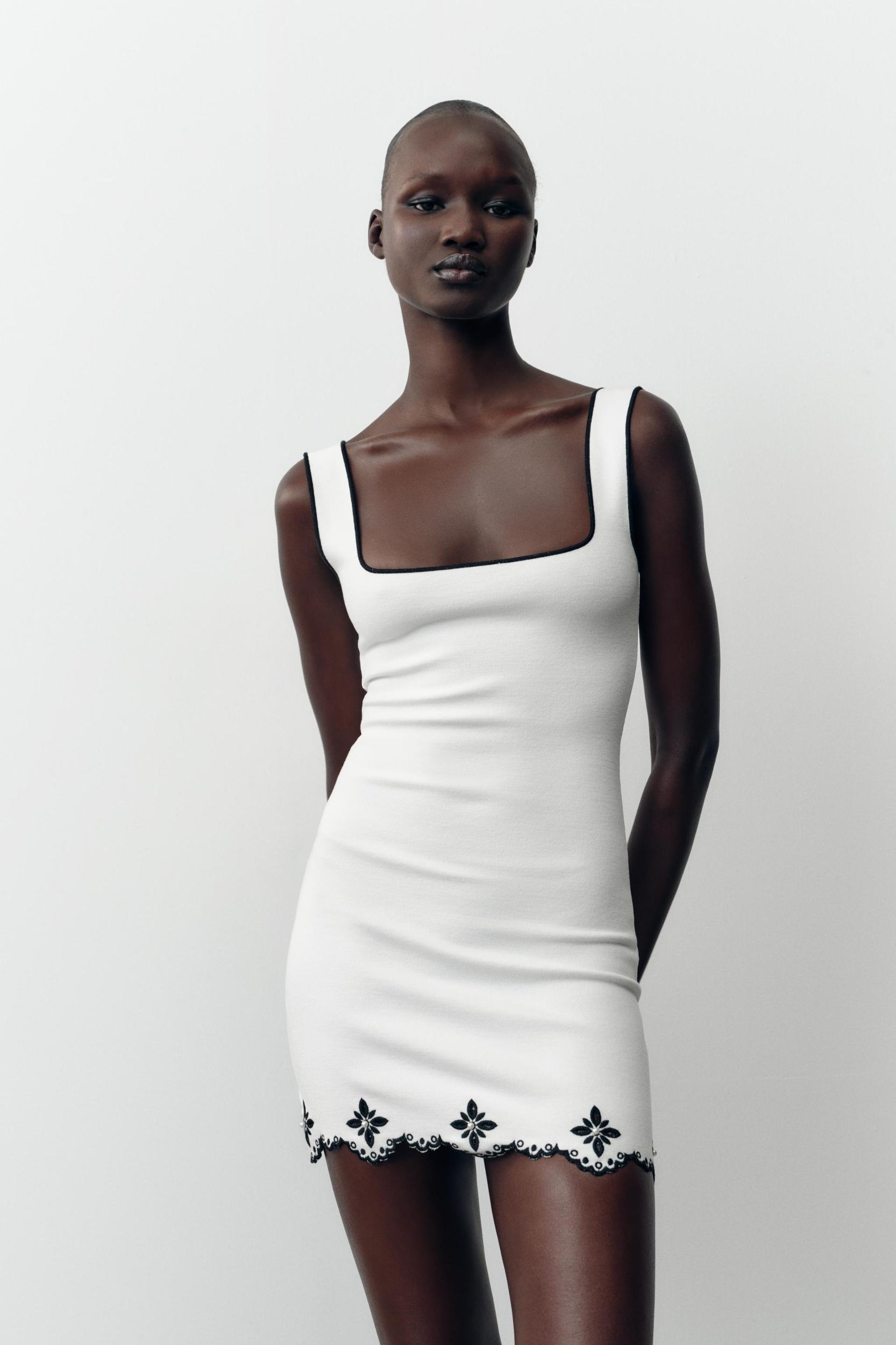 EMBROIDERED PEARL DRESS Product Image