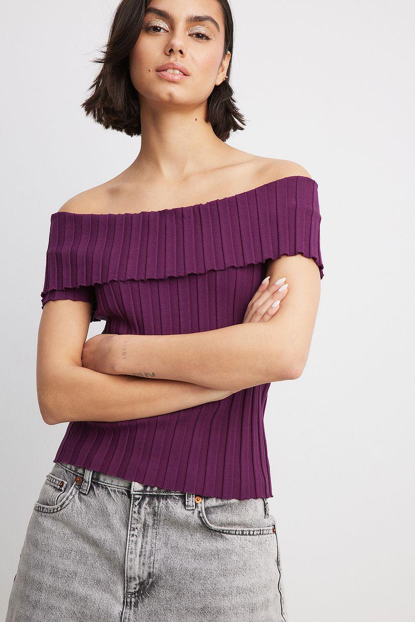 Offshoulder Knitted Top Product Image