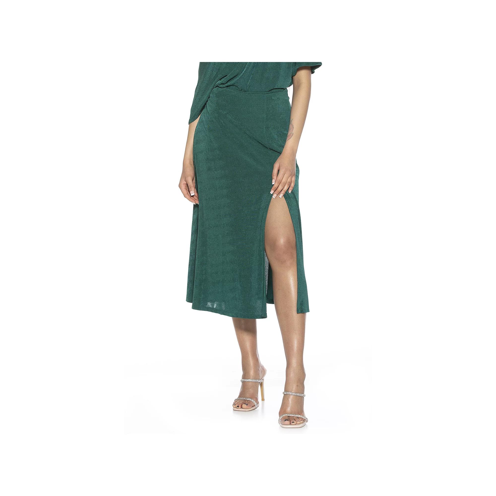 Women's ALEXIA ADMOR Slit Midi Full Skirt,  Product Image