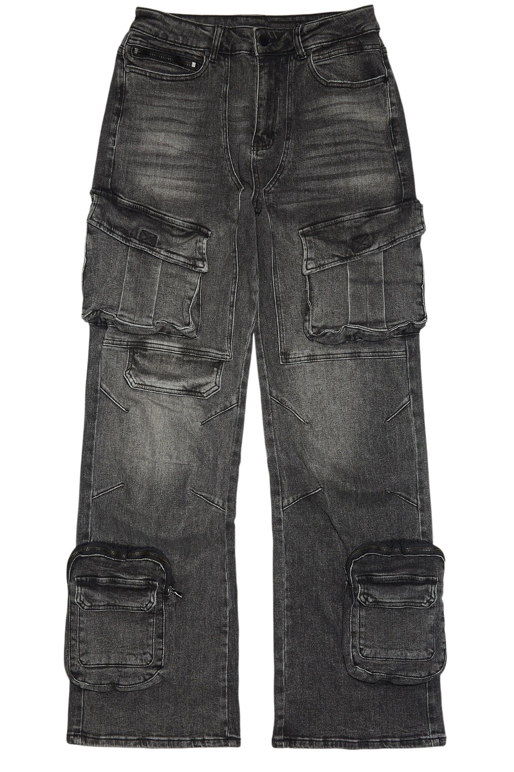Velo Black Baggy Fit Jean Male Product Image