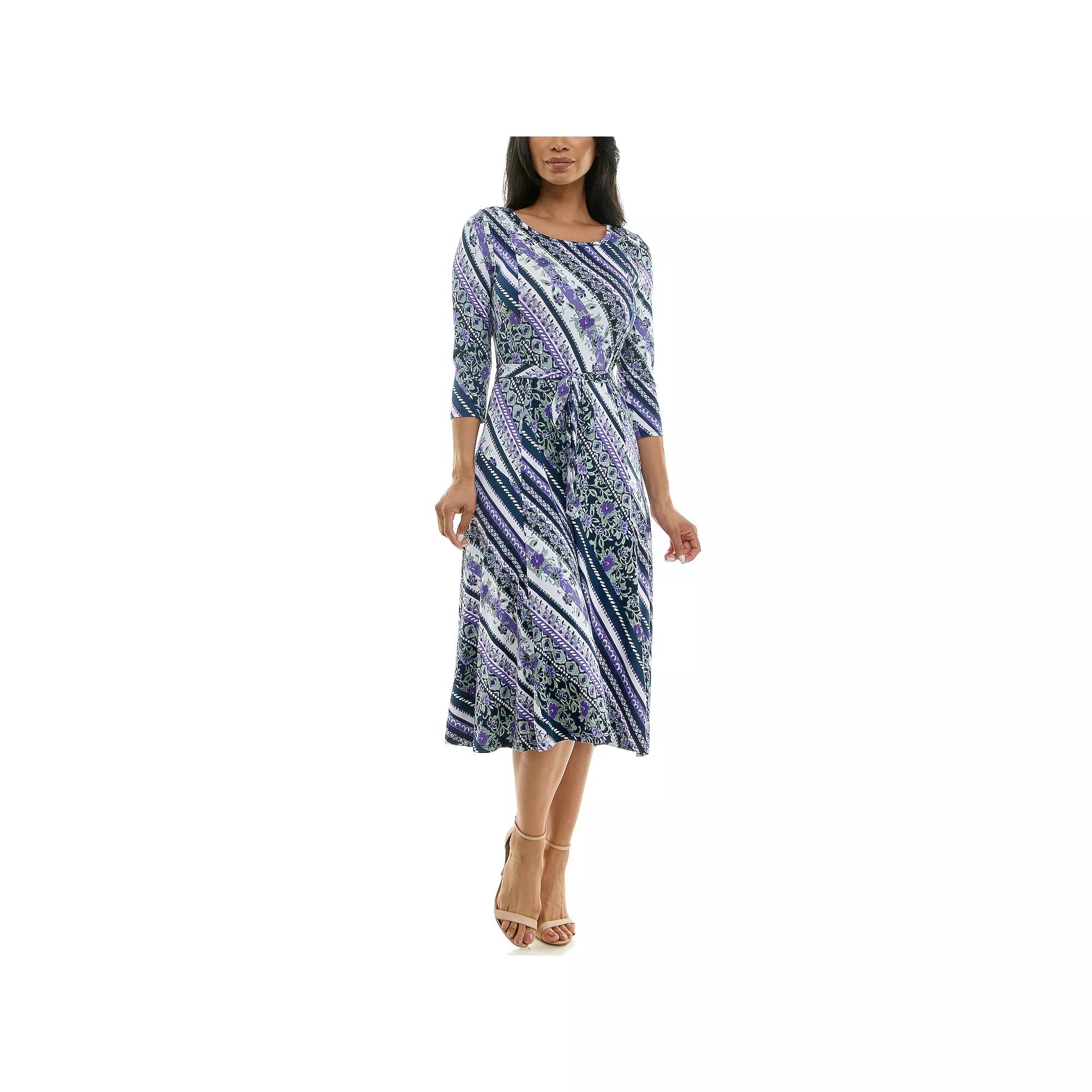 Women's Nina Leonard Sylvia Midi Dress,  Product Image