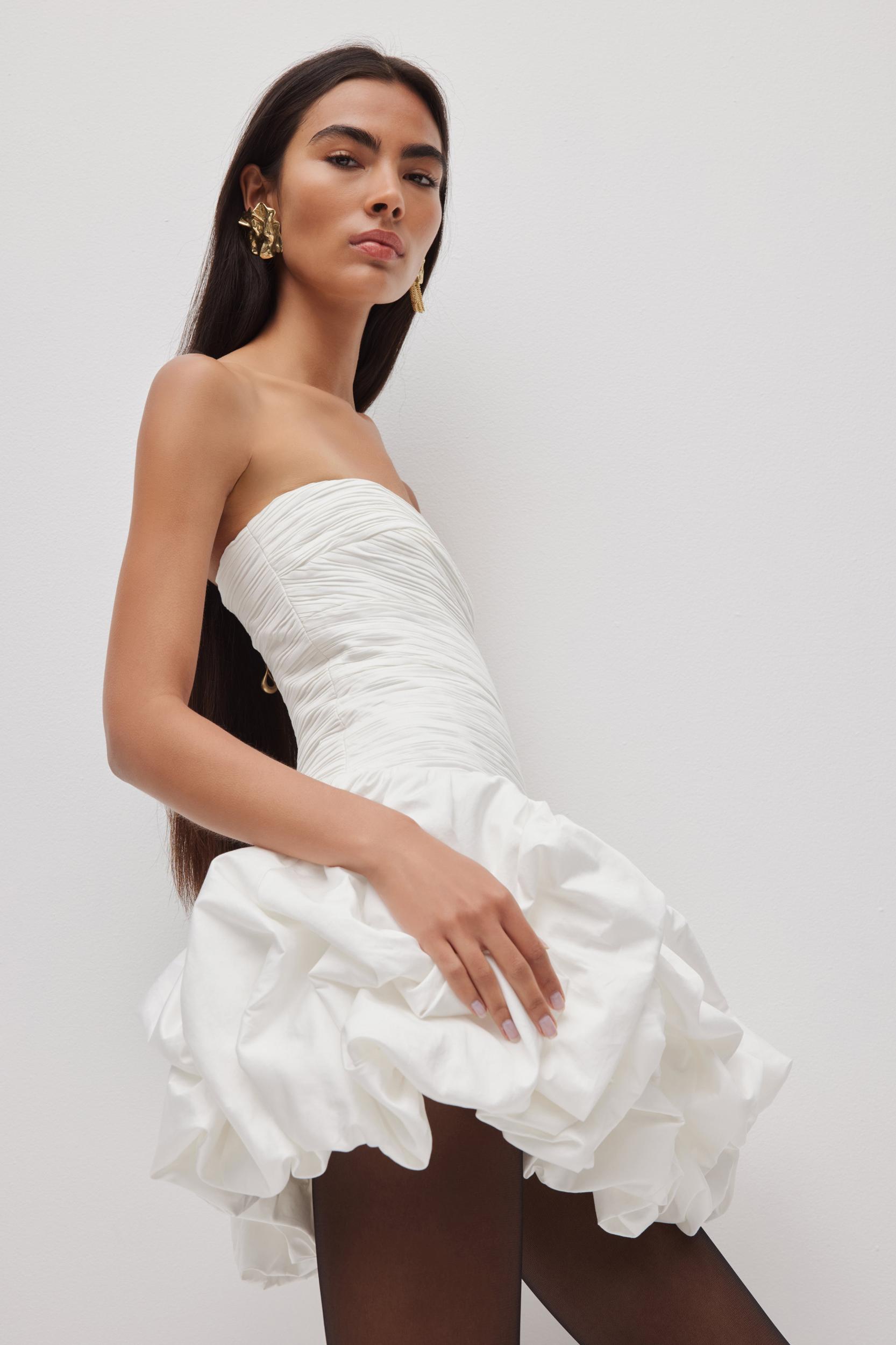 Violette Bubble Hem Mini Dress Product Image