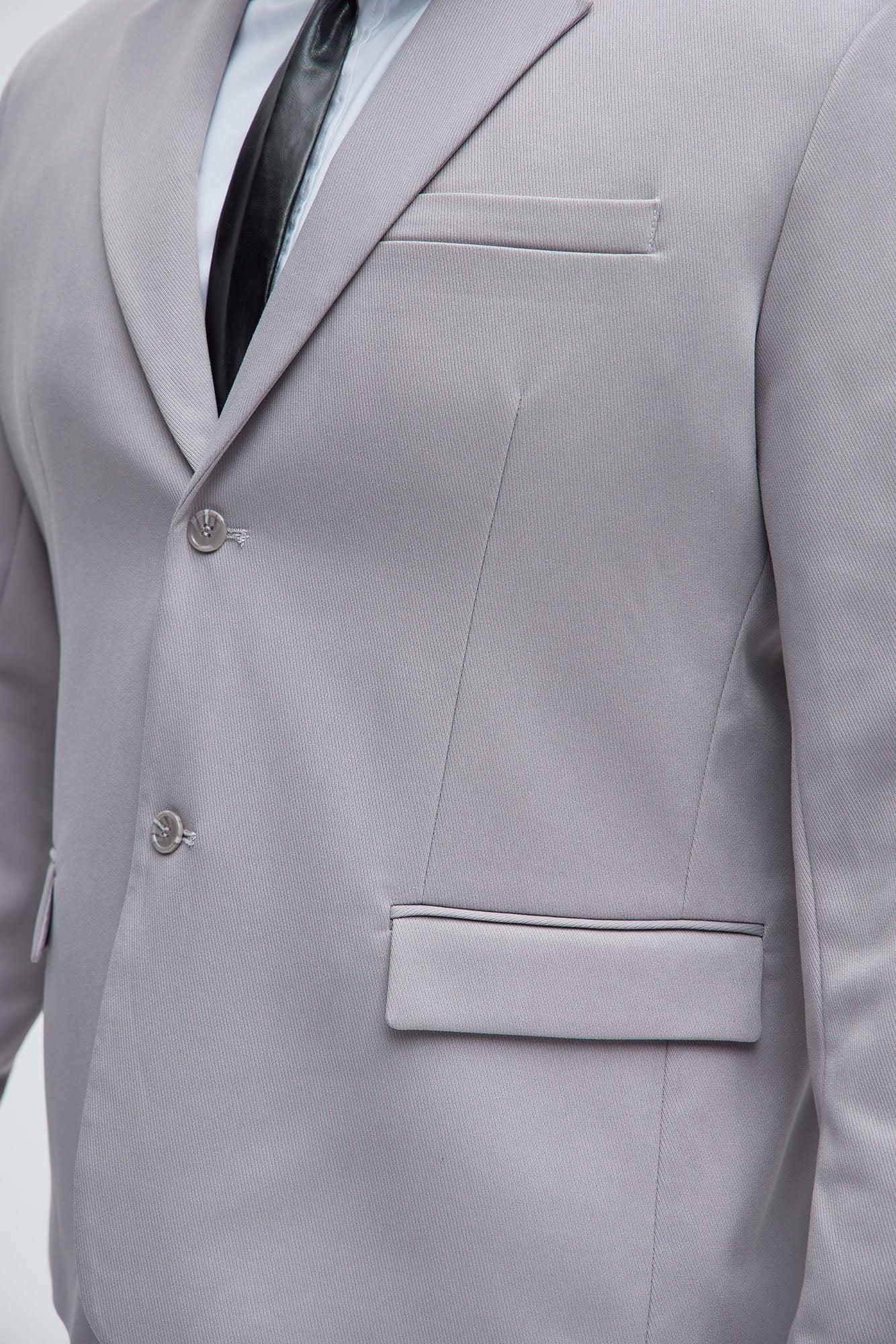 Kevin Twill Textured Blazer - Grey Product Image