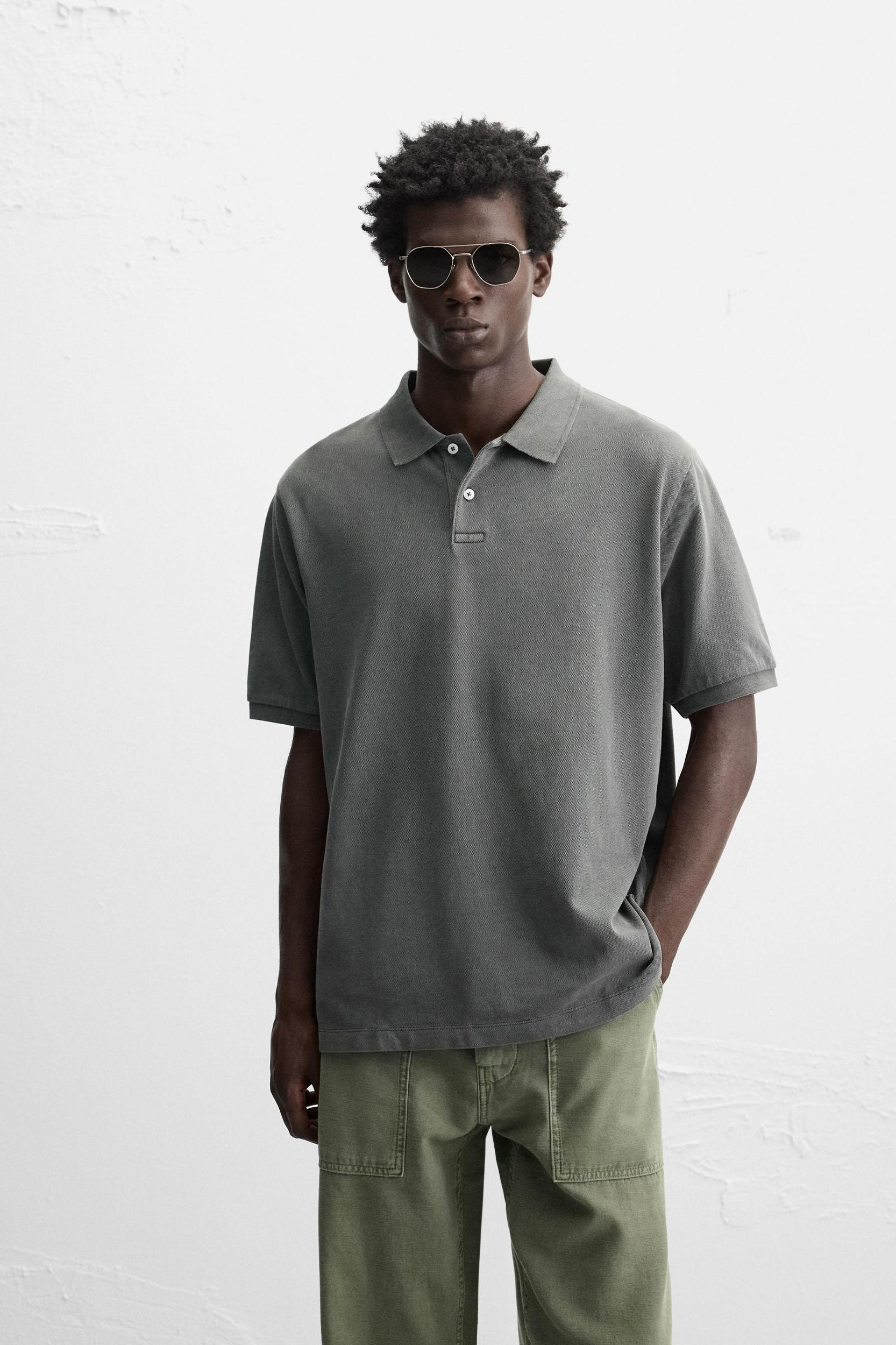 WASHED PIQUÉ POLO SHIRT Product Image