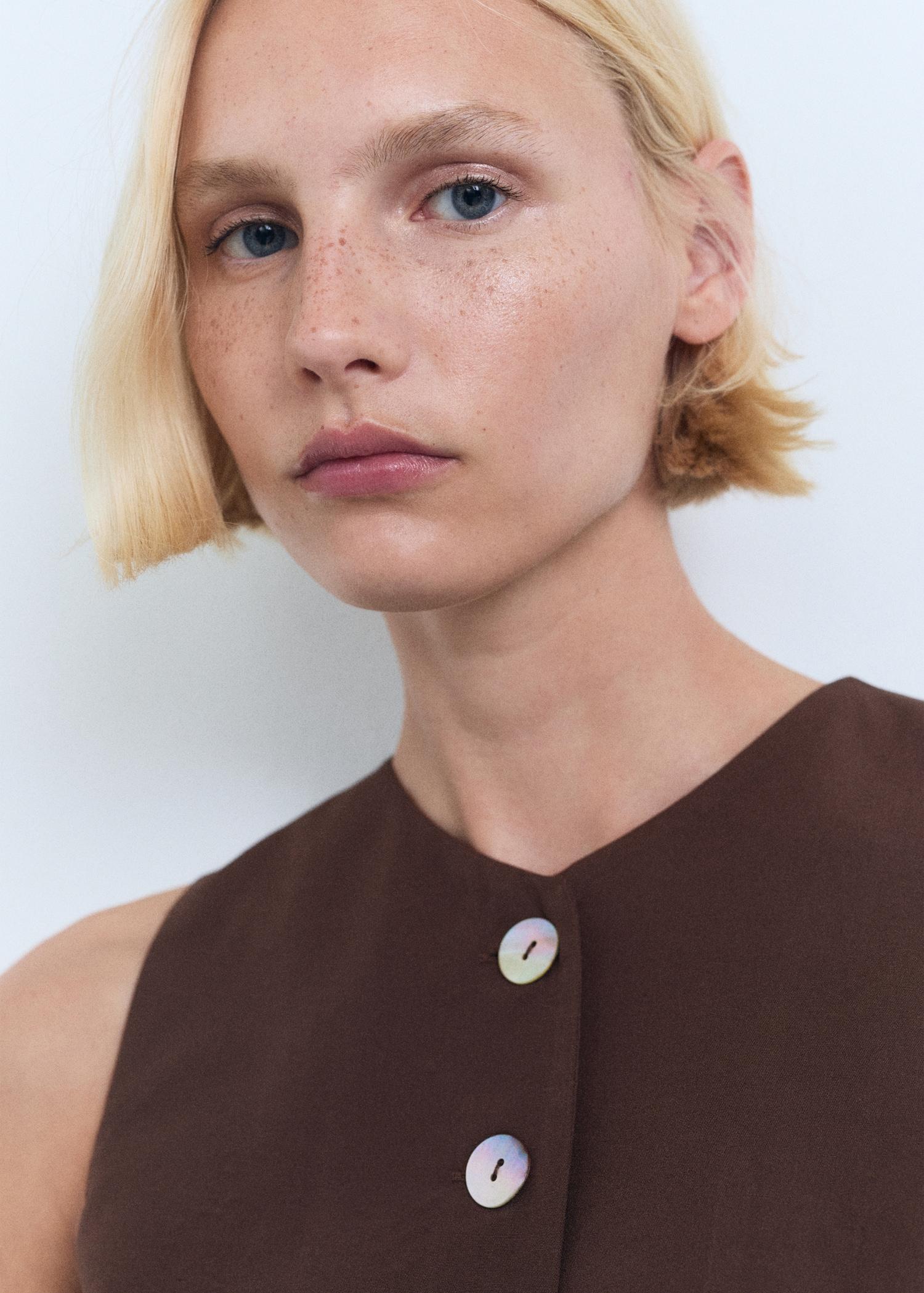 Suit waistcoat with buttons - Women | MANGO USA Product Image