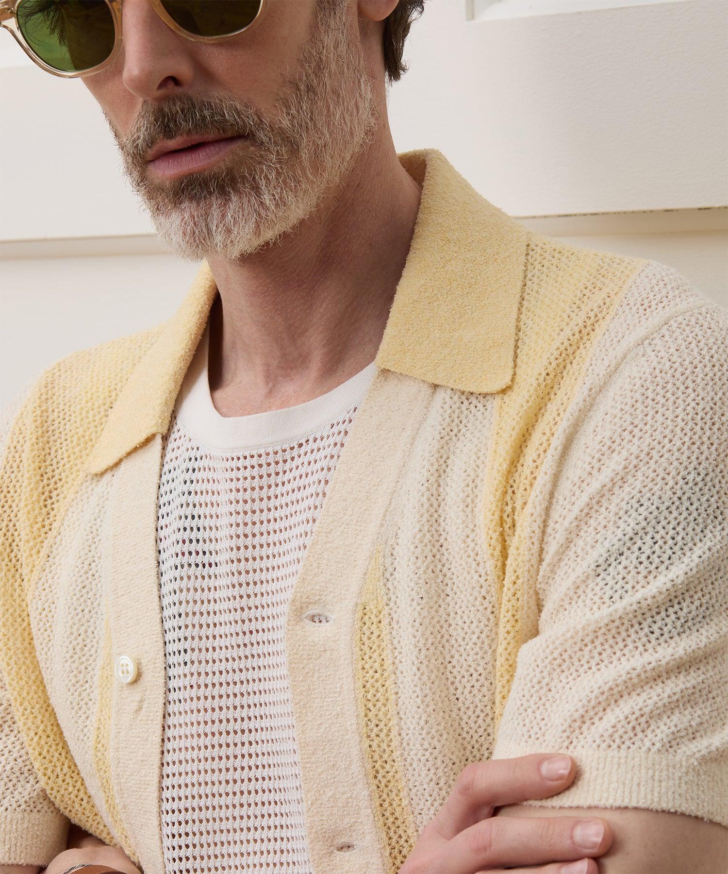 Cropped Boucle Sweater Polo Product Image