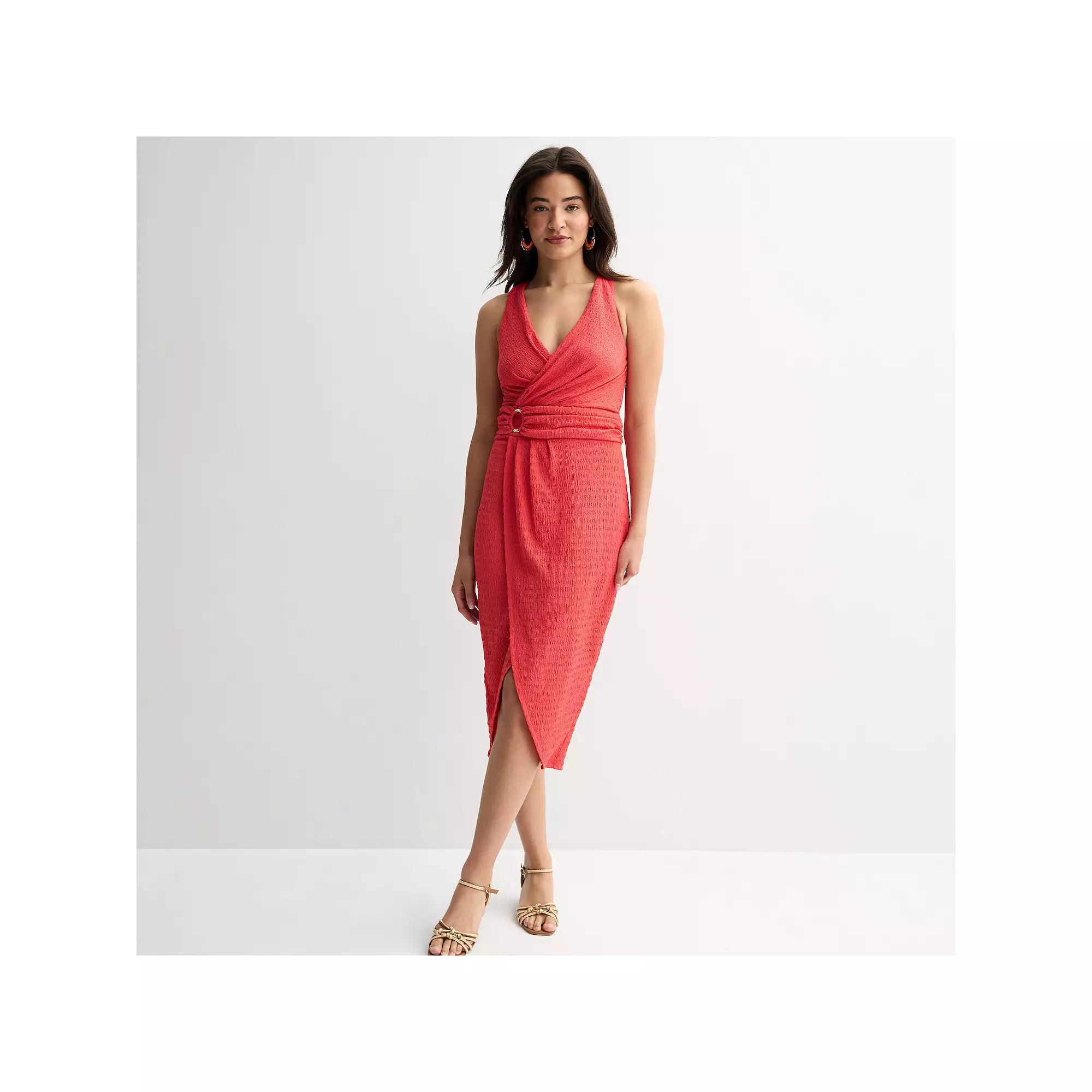Women's Thalia Sodi Knit Wrap Halter Dress, Size: XL, Pink Product Image