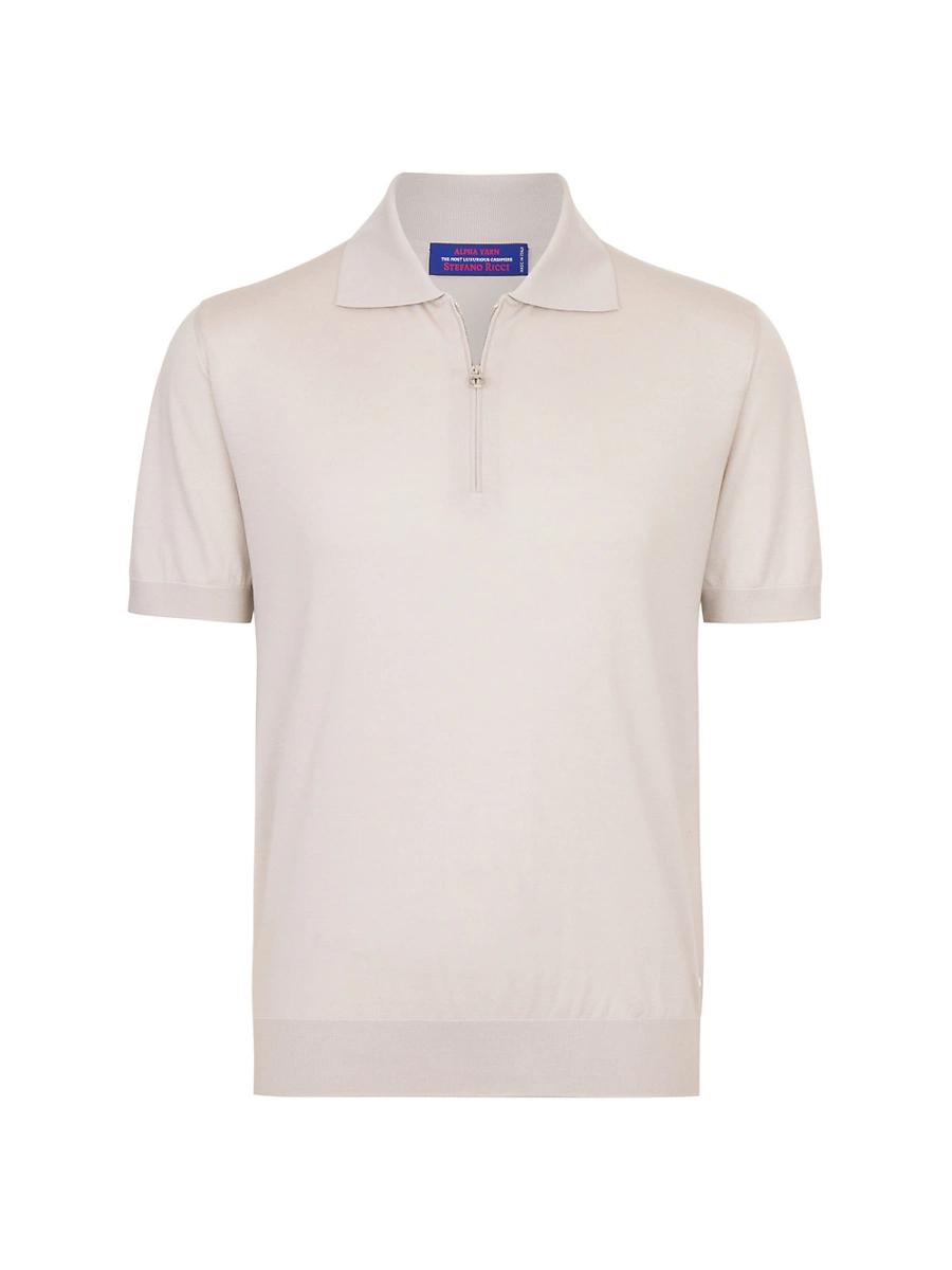 Mens Cashmere & Silk-Blend Polo Shirt Product Image