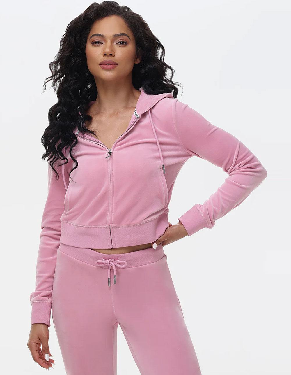 JUICY COUTURE OG Big Bling Womens Hoodie - FUSCHIA Product Image