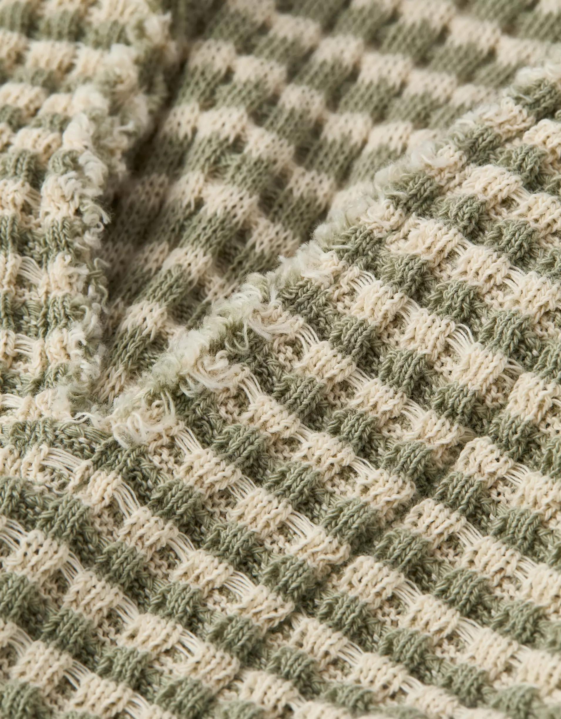 AE Big Hug Notch Neck Waffle Sweatshirt Product Image