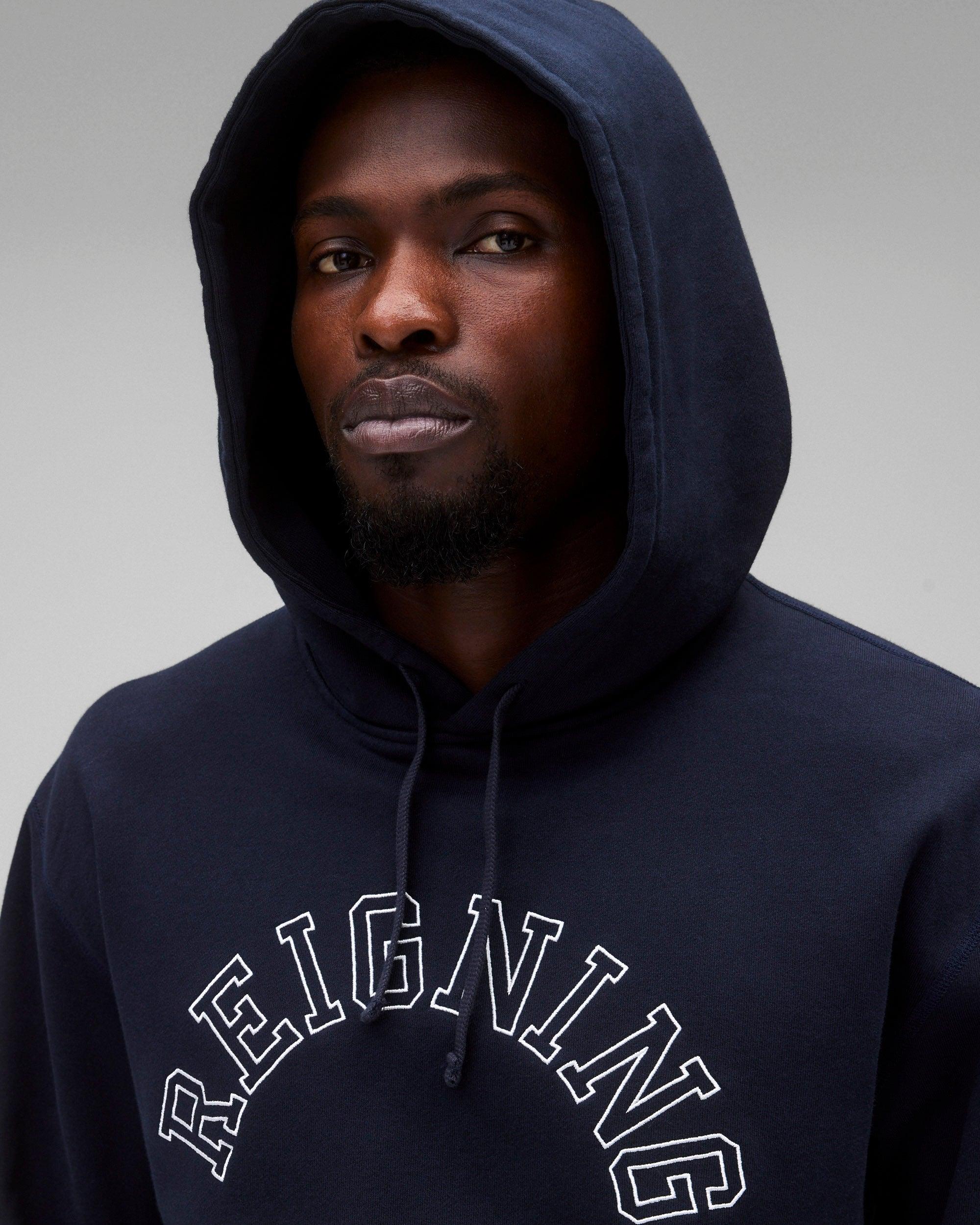 Midweight Terry Arch Logo Standard Hoodie Male Product Image