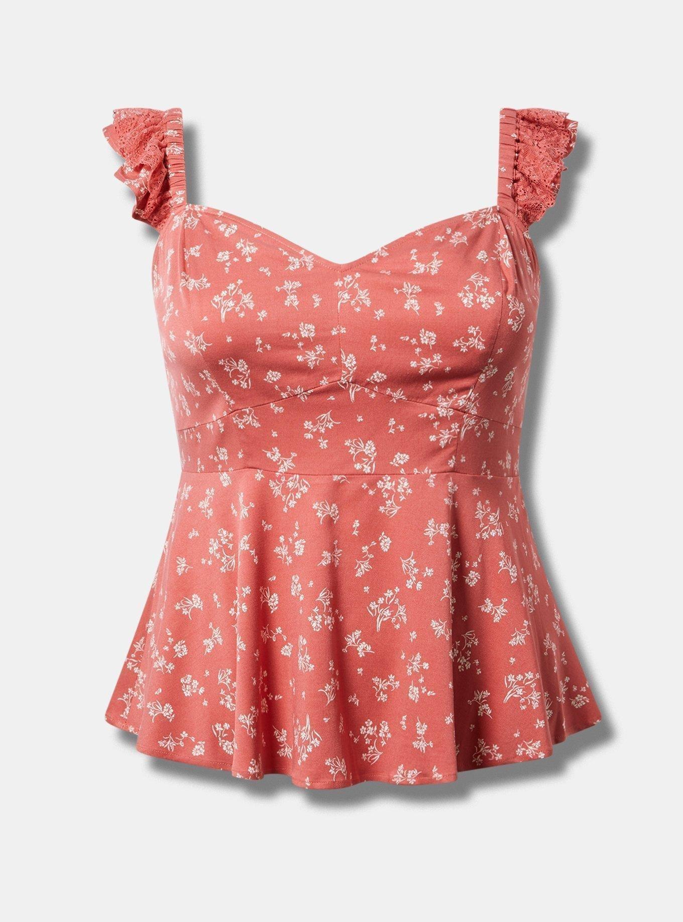 Challis Peplum Corset Top Product Image