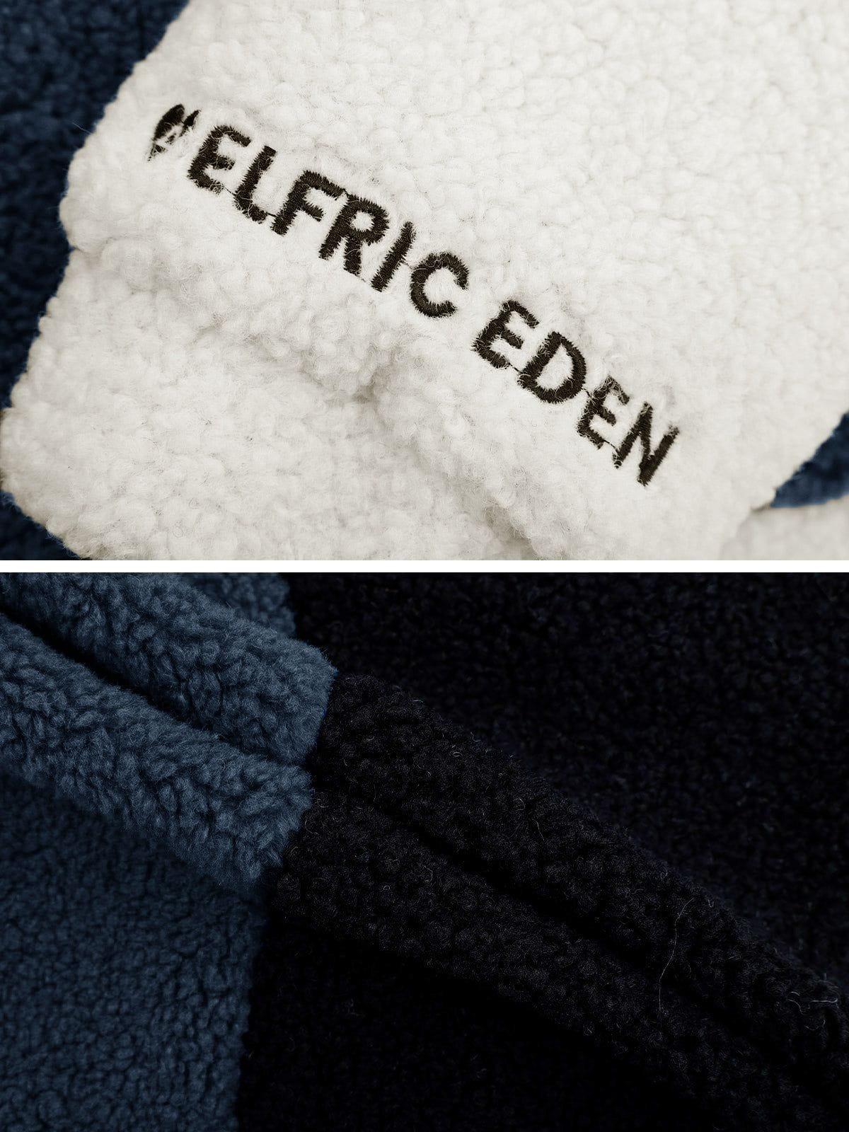 Aelfric Eden Patchwork Color Block Sherpa Coat Product Image