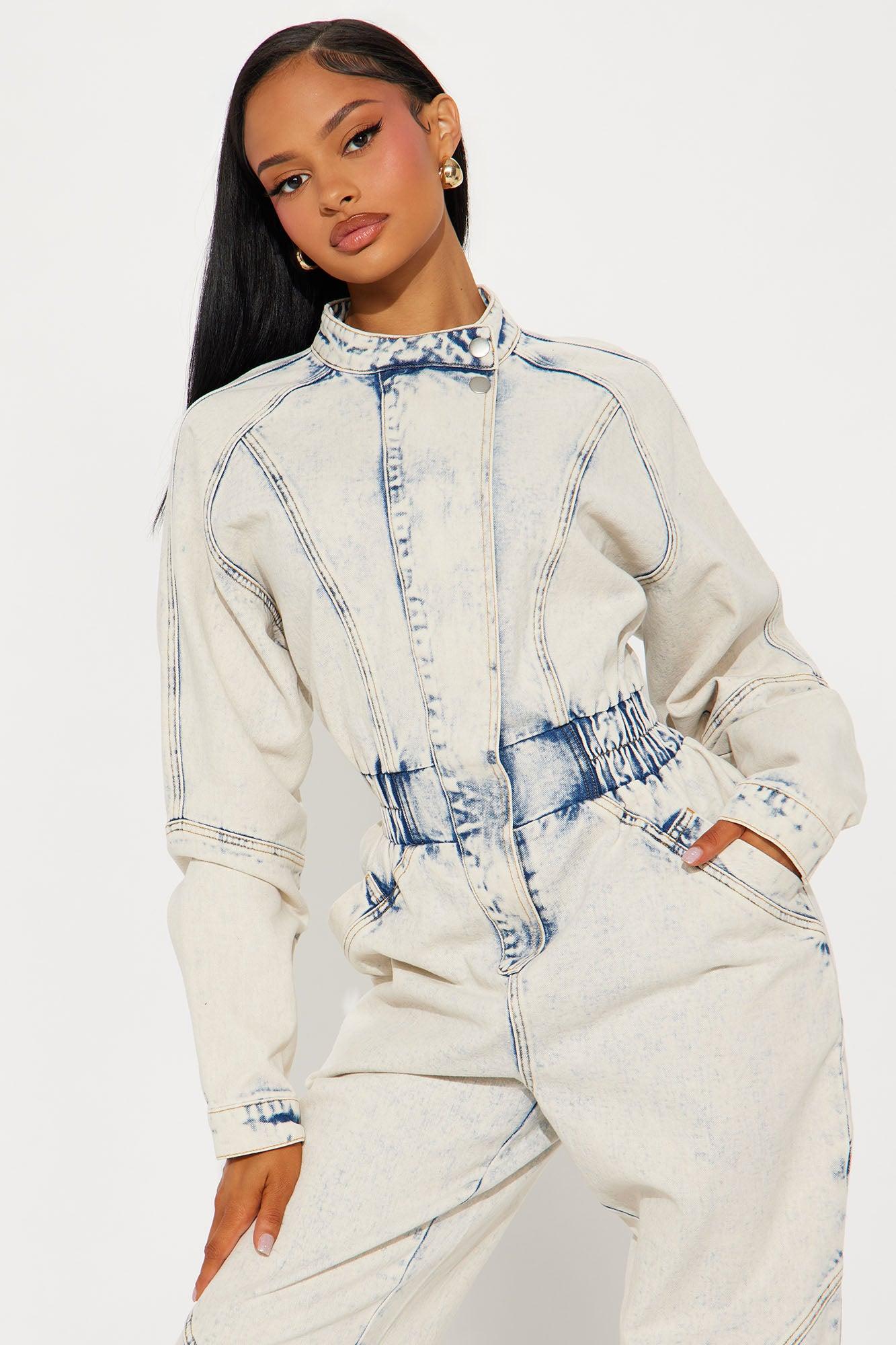 Chloey Denim Jumpsuit - Light Wash Product Image