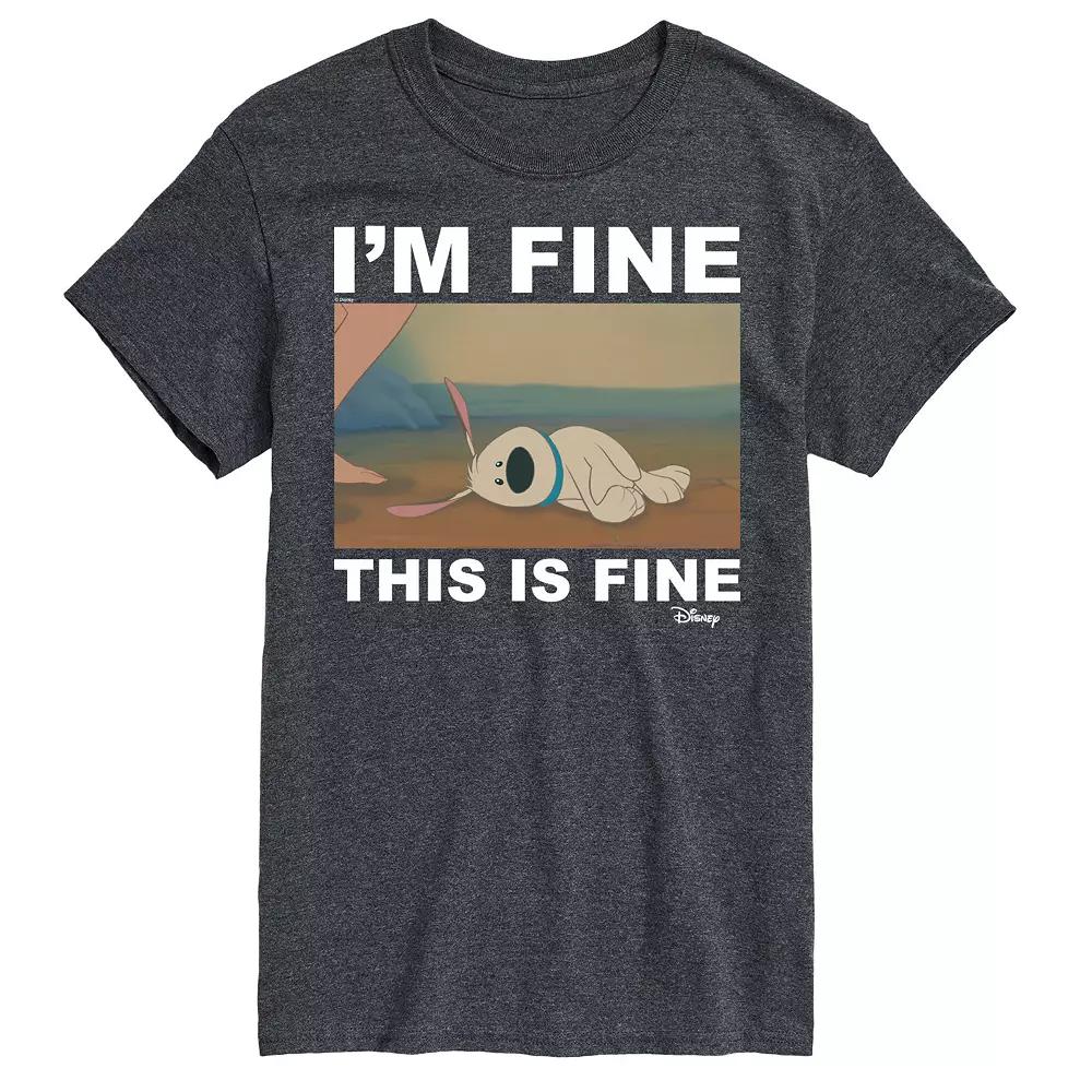 Disney Princess Big & Tall I'm Fine This Is Fine Graphic Tee, Men's,  Product Image
