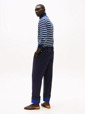 Navy and Light Blue Tonal Chino Product Image