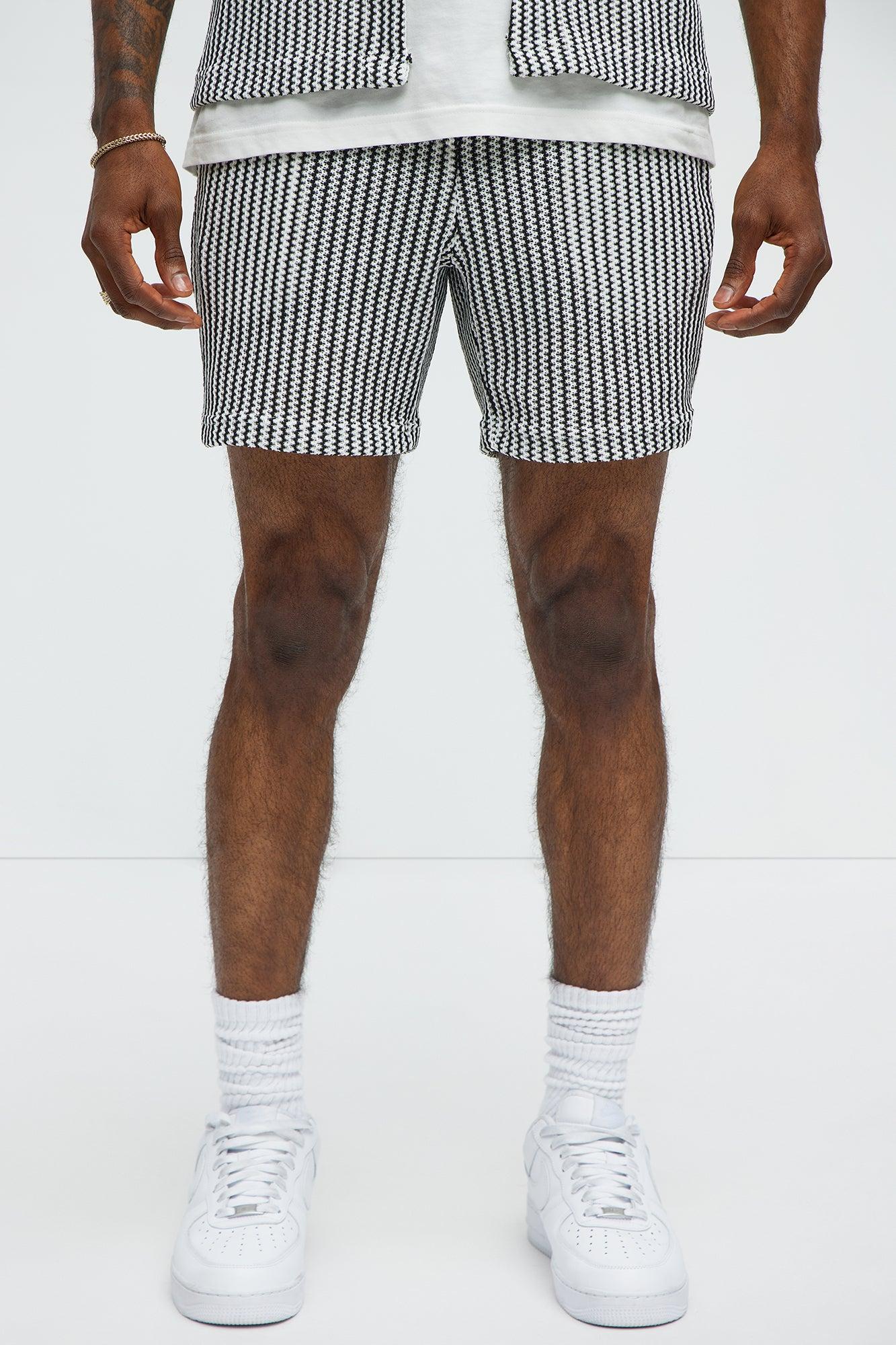 Summit Drawstring Zig Zag Shorts - Grey/combo Product Image