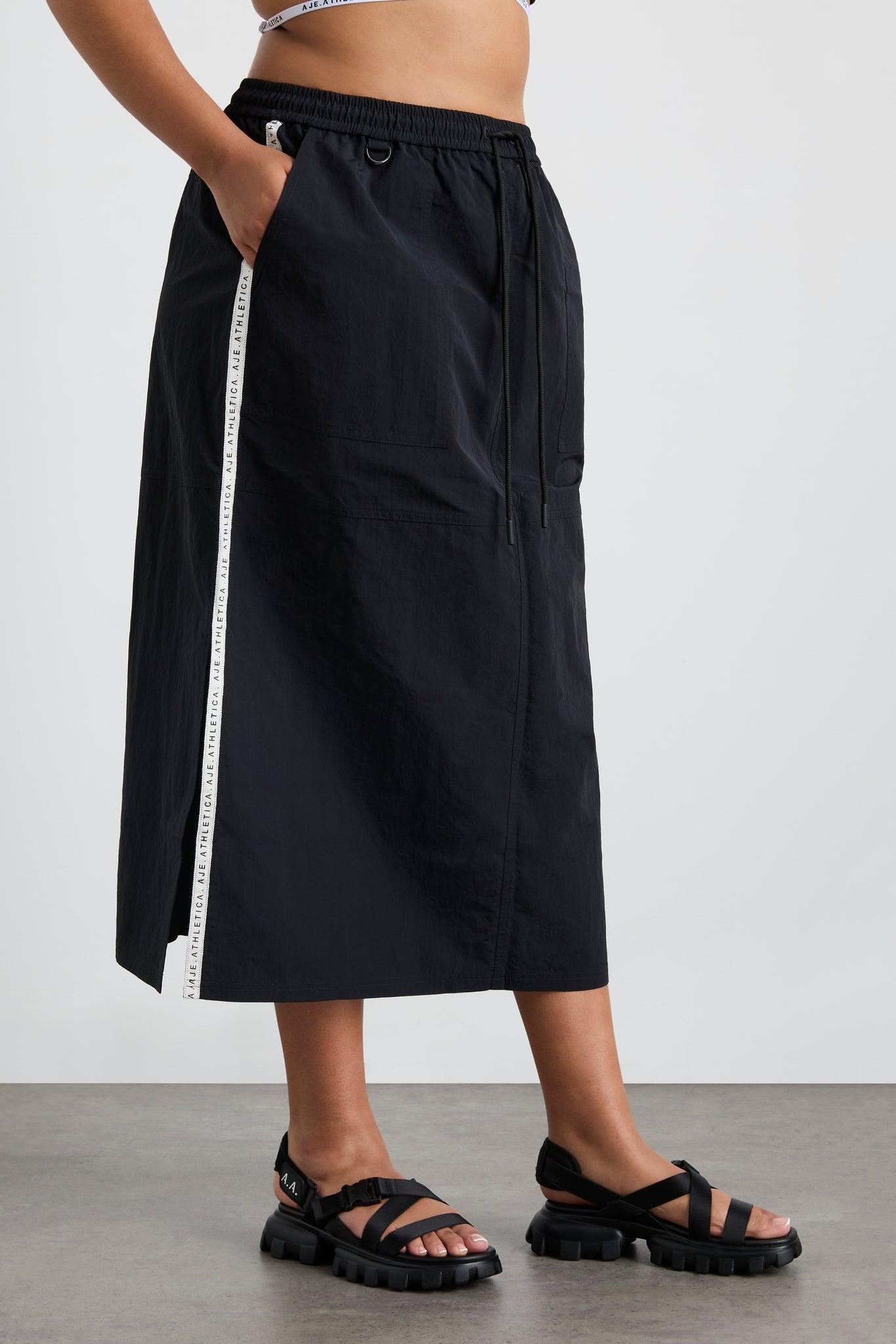 Logo Tape Spray Midi Skirt 647 Product Image