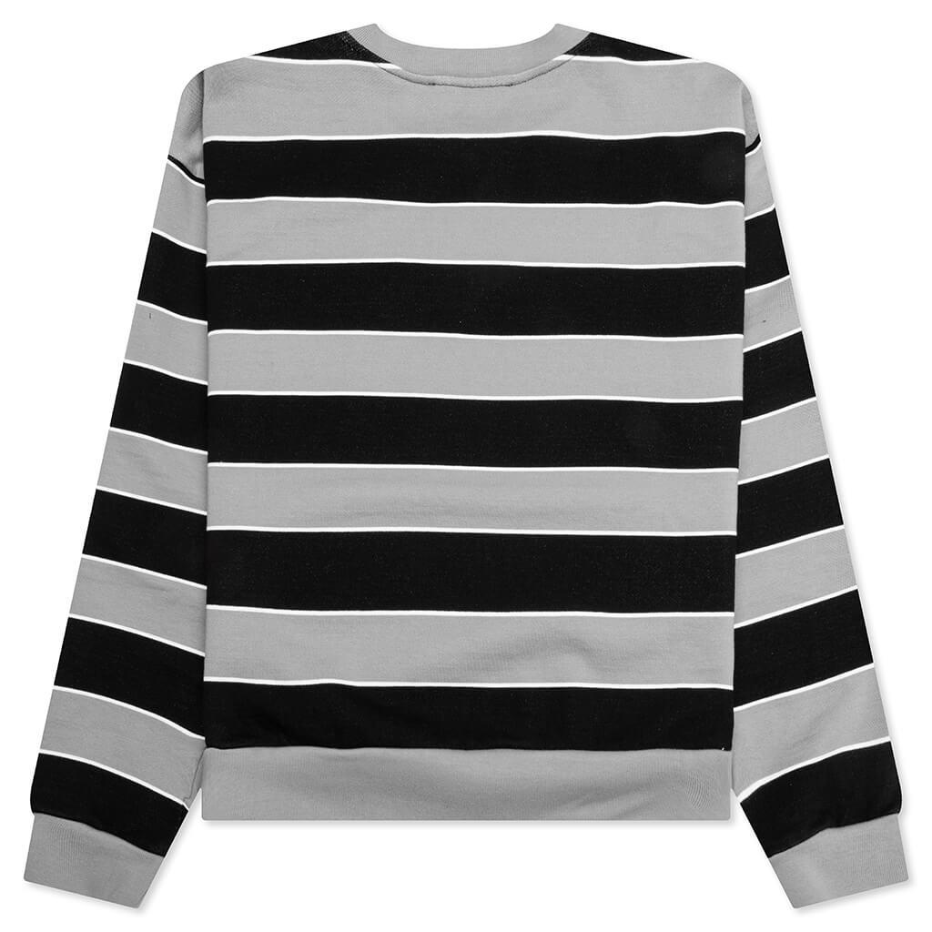 Striped Mending Logo Sweatshirt - Black Male Product Image